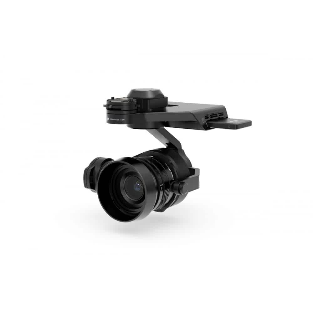 DJI Zenmuse X5R with Lens in front of a white background.