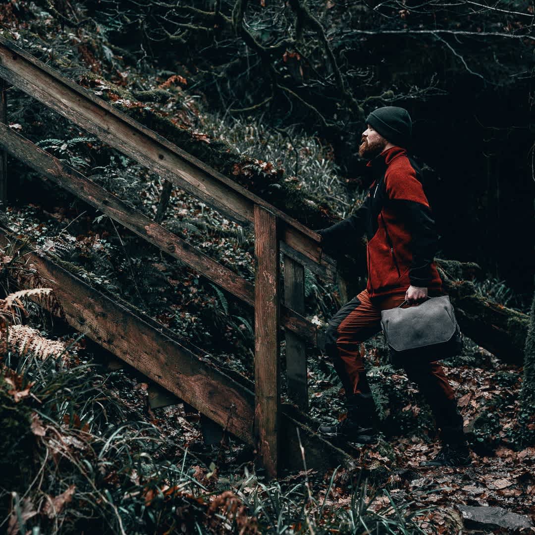 DJI Mavic 3 Cine being carried in the convertible carrying bag.