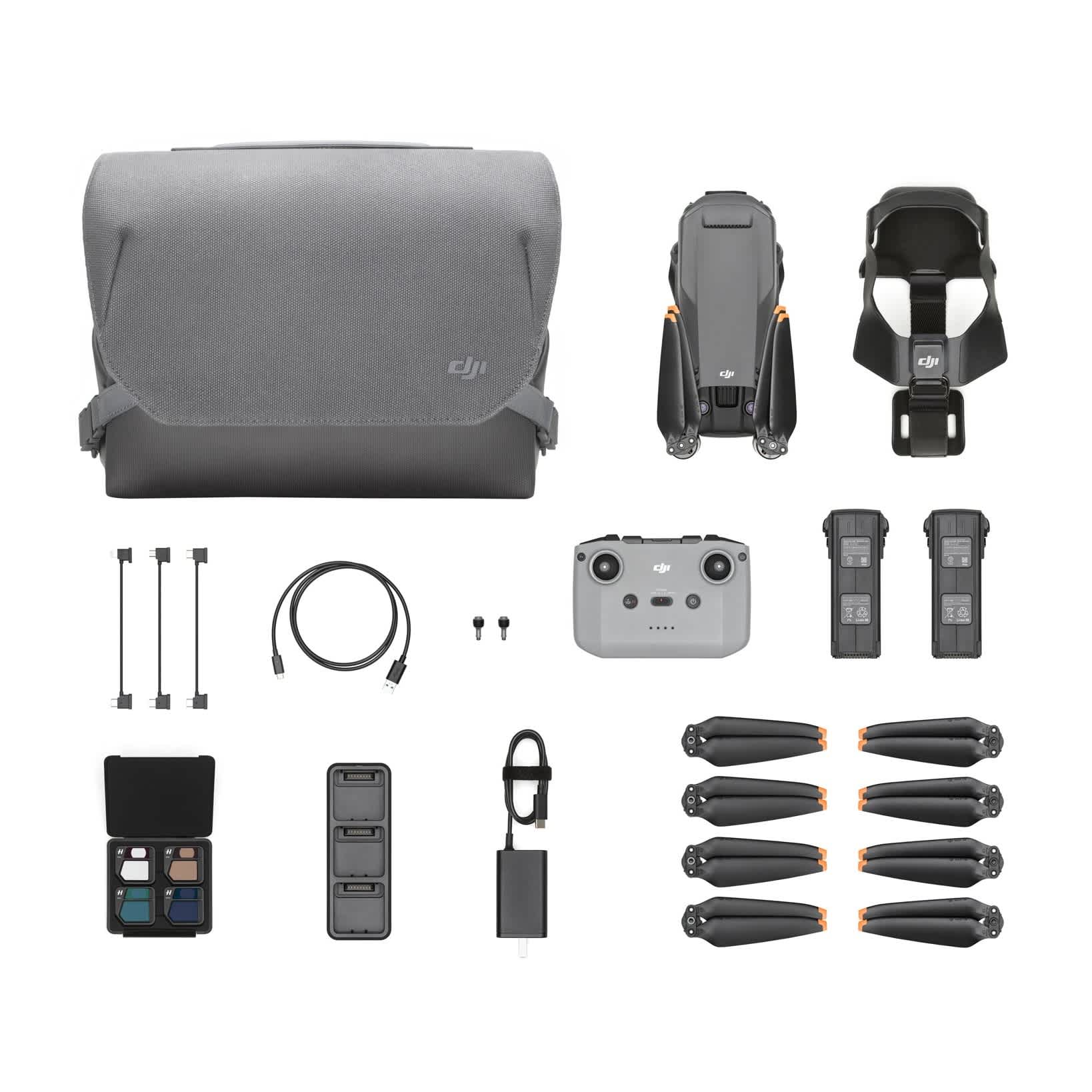 DJI Mavic 3 accessories in front of a white background.