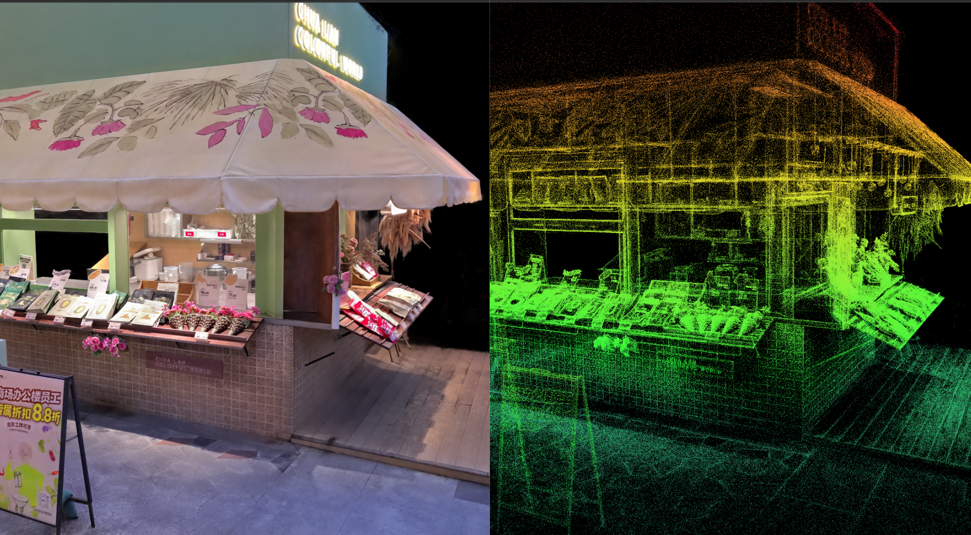 XGRIDS Lixel L3 data capture capabilities: 3DGS and true-colour point cloud.