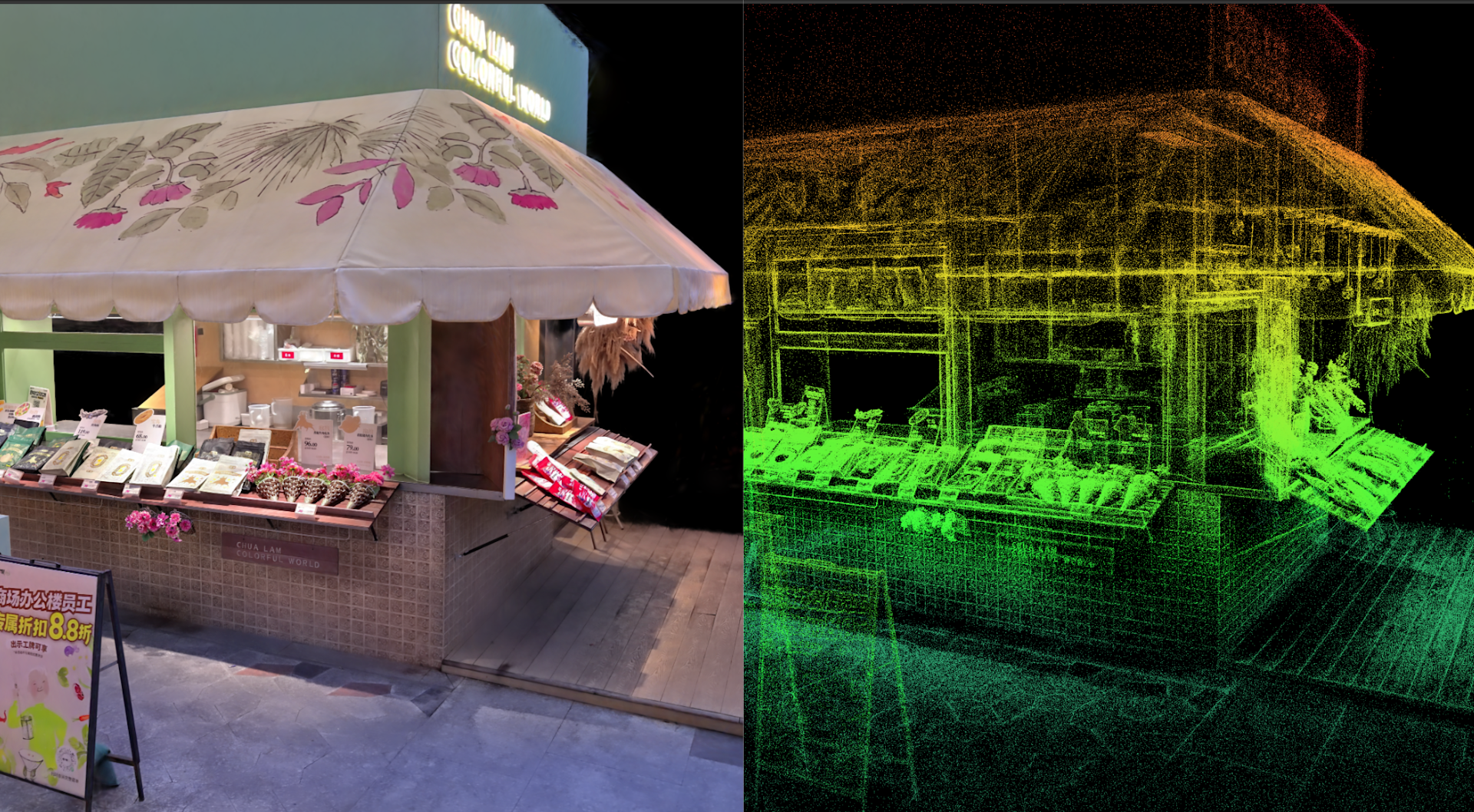 XGRIDS Lixel L3 data capture capabilities: 3DGS and true-colour point cloud.