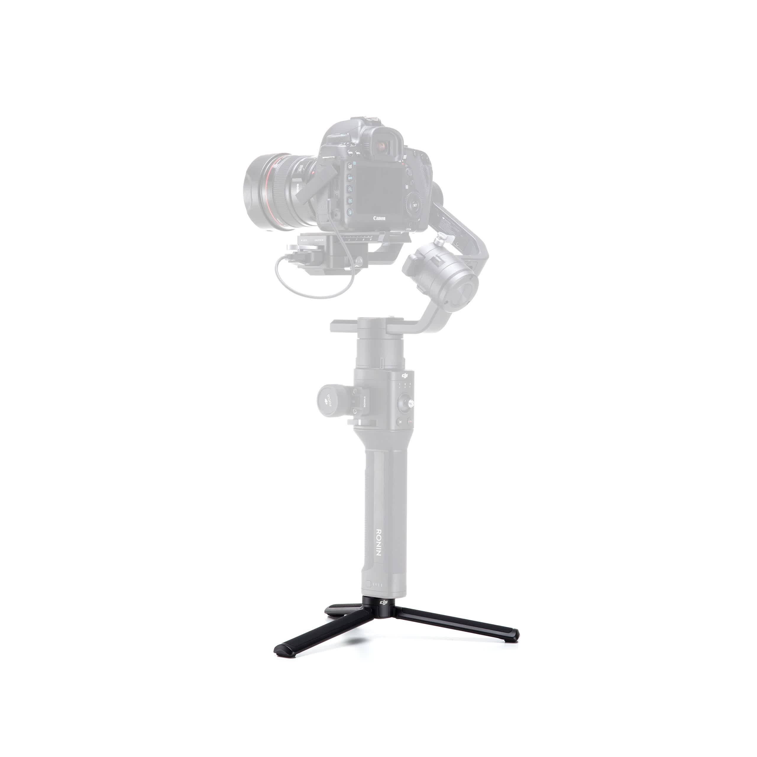 DJI Ronin Extended Grip Tripod in front of a white background.