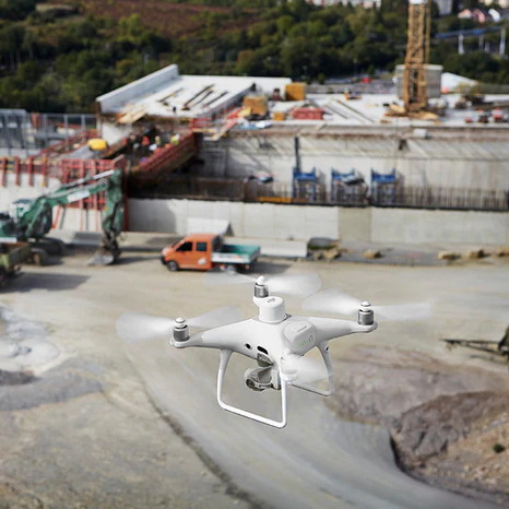 DJI Phantom 4 RTK in flight.