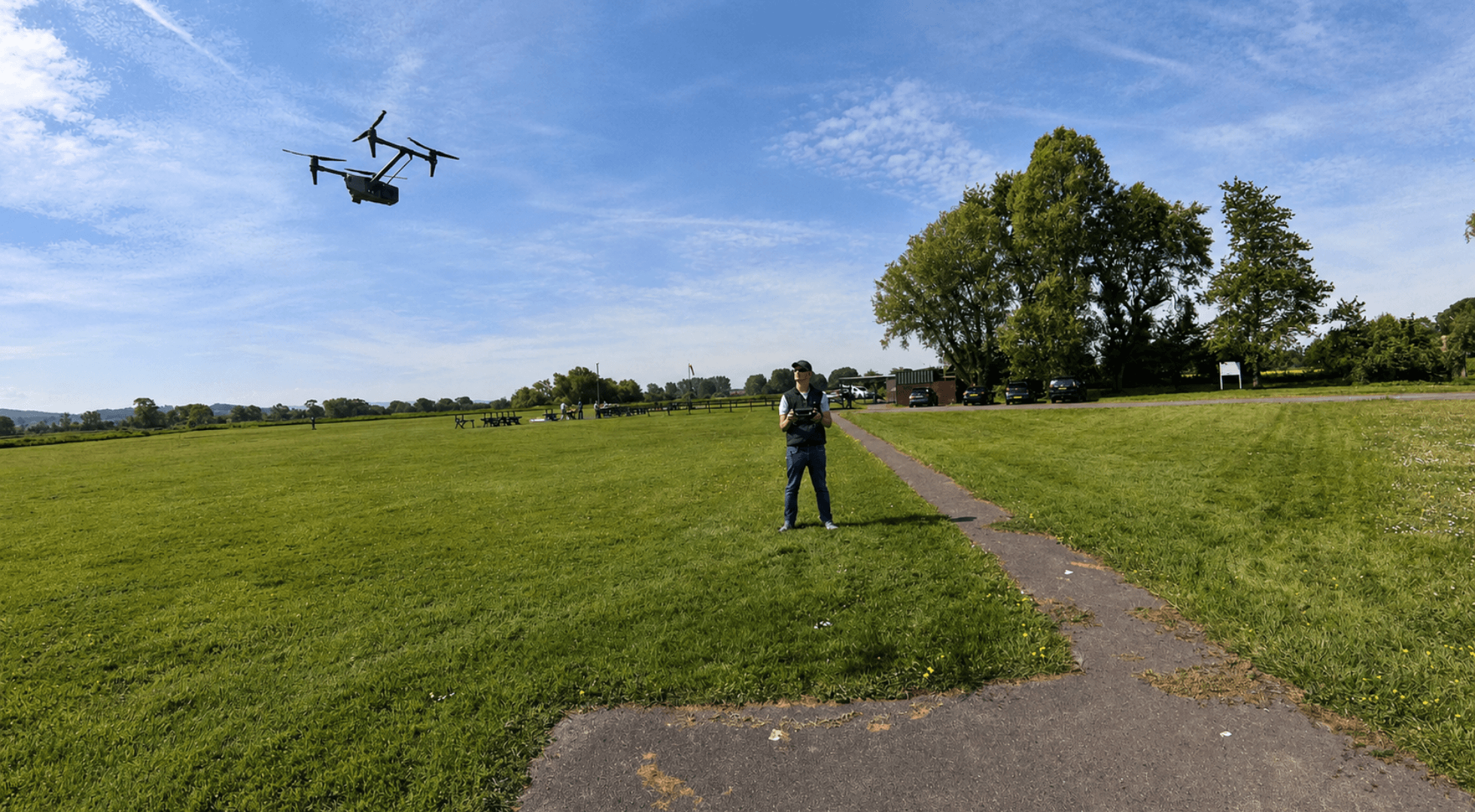 Darren Clementson with DJI drone.