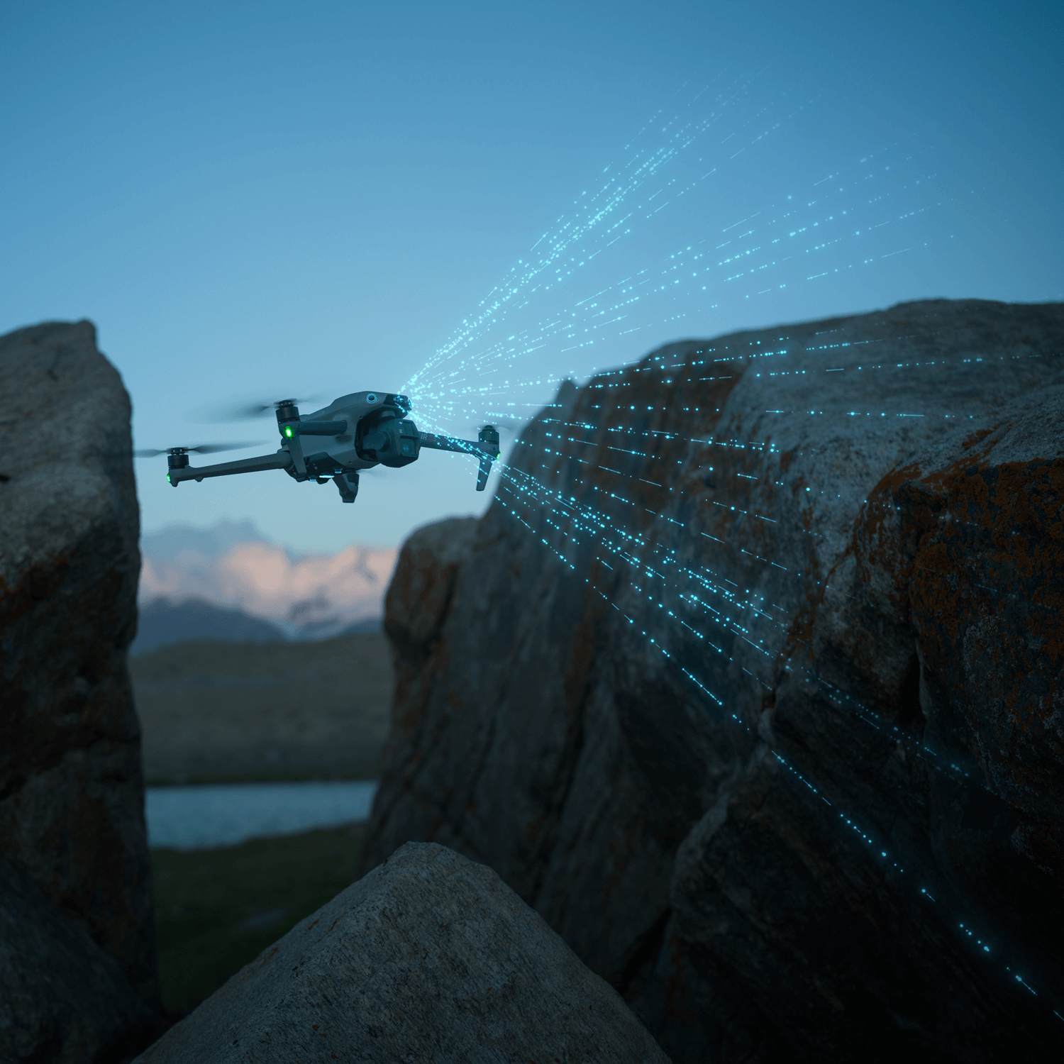 DJI Air 3S has upgraded obstacle sensing, including forward-facing LiDAR.
