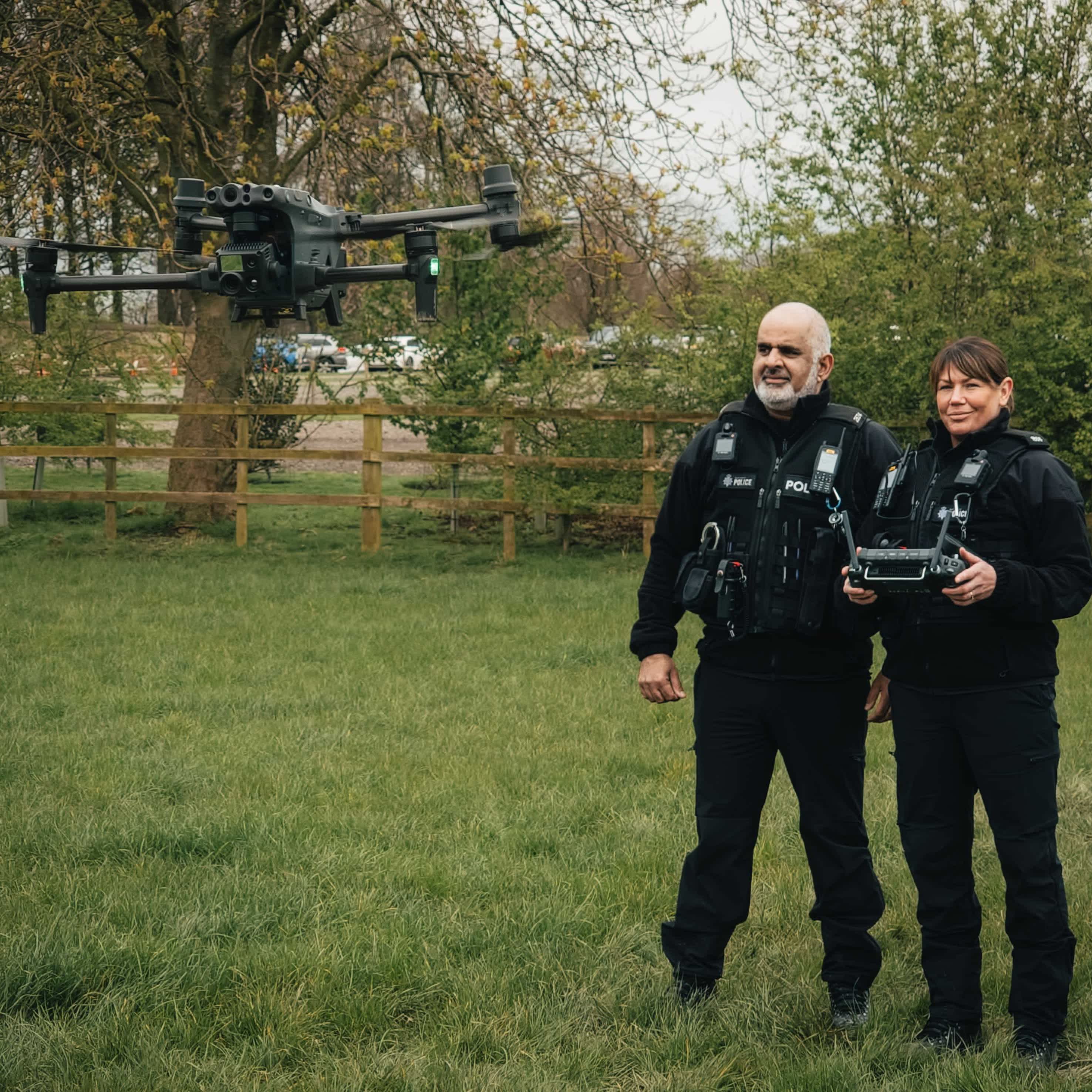Police drone training.