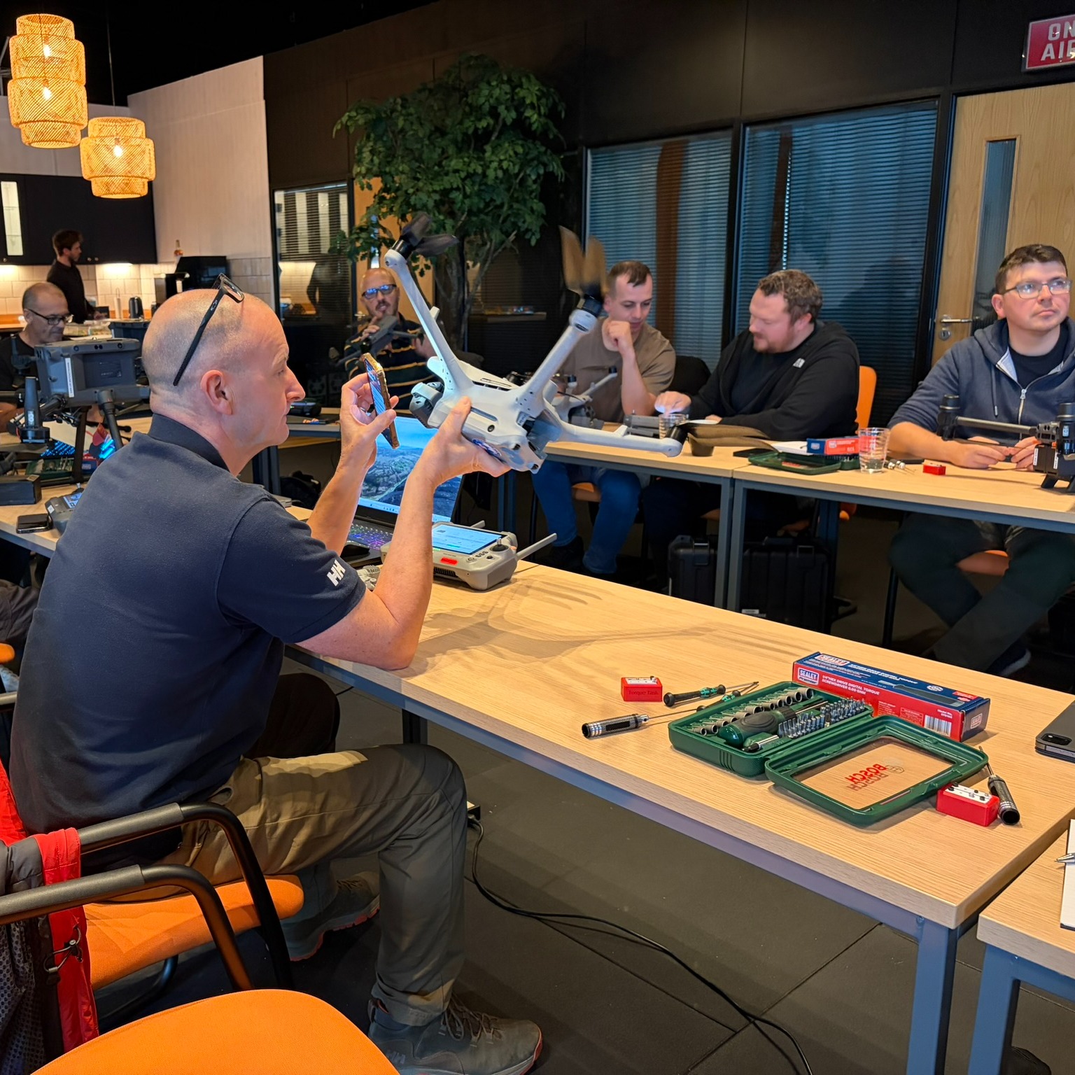 Heliguy drone maintenance course.