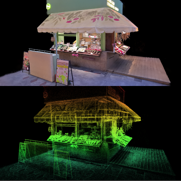 XGRIDS L3 datasets: 3DGS and point cloud.