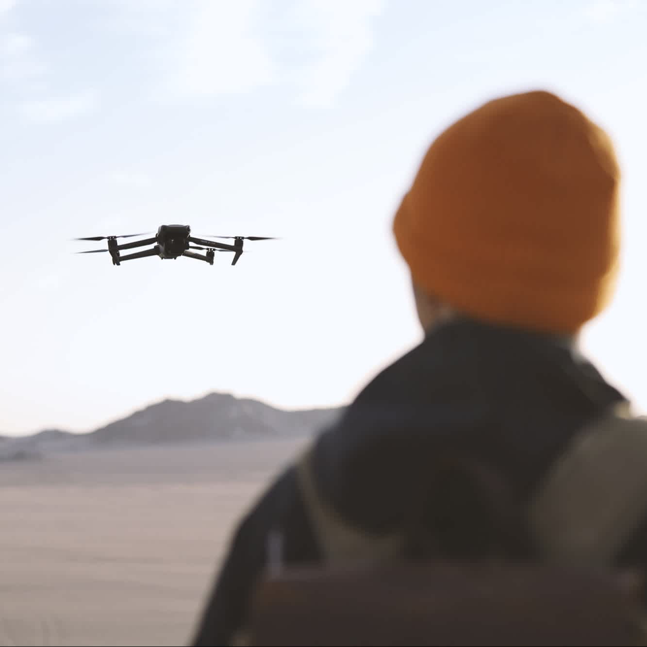 DJI Mavic 3 in flight.