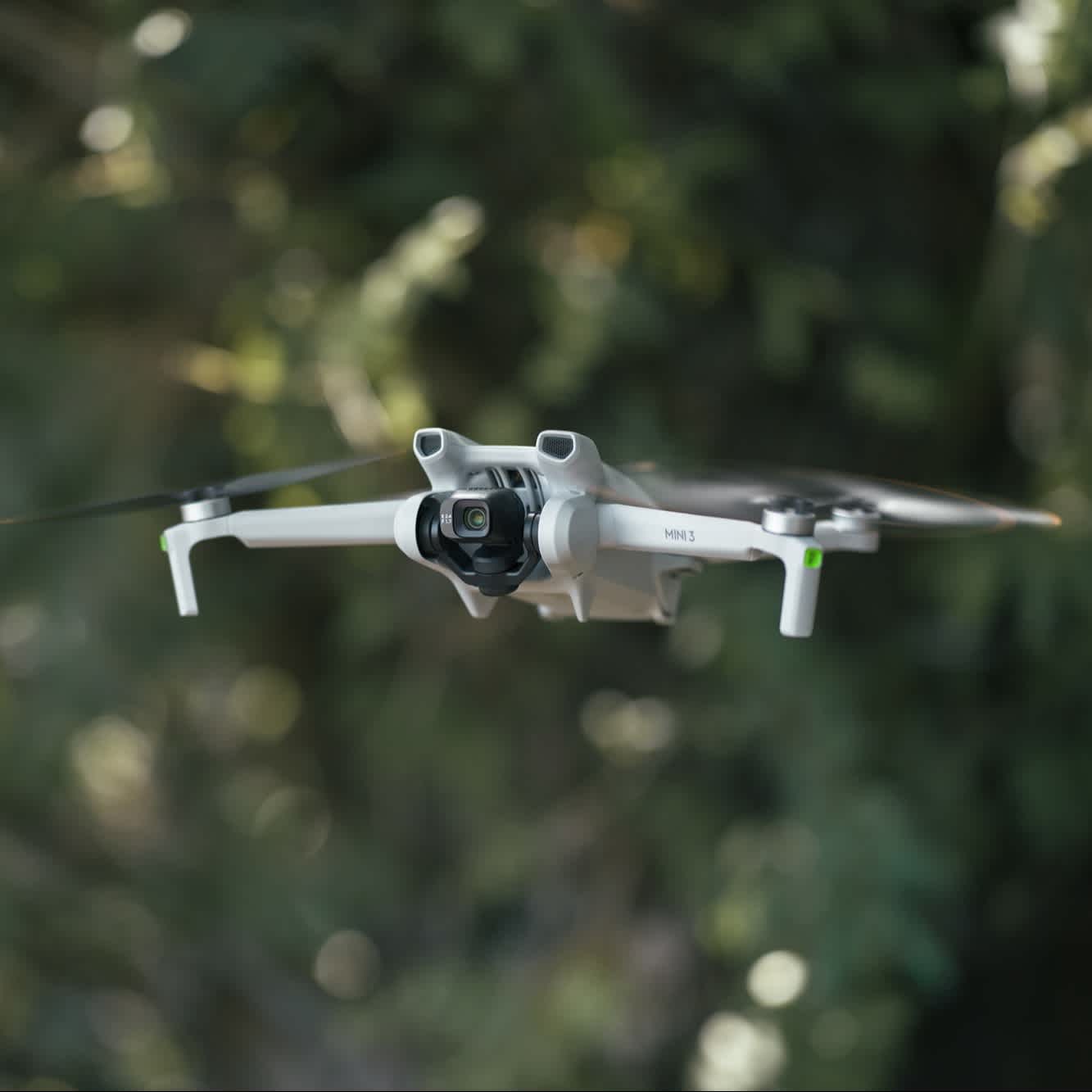 DJI Mini 3 in-flight.