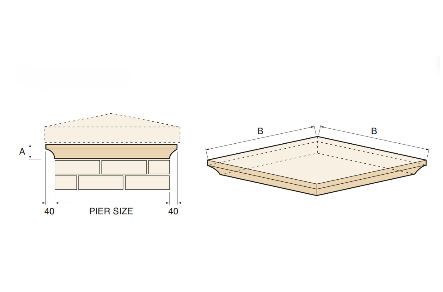 Ibstock Cast Stone Pier Caps Base