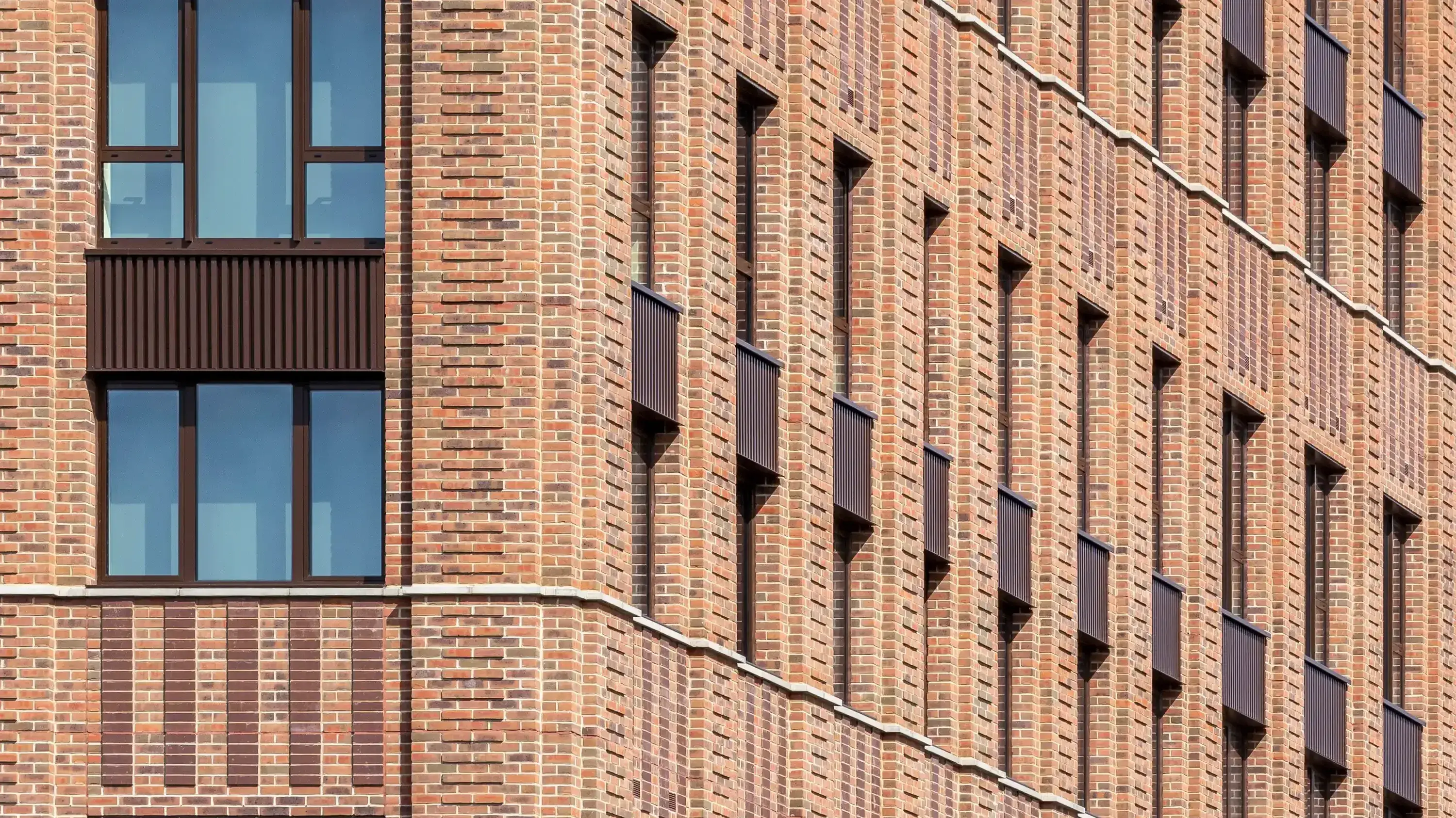 The Glassworks brick type used: Capital Brown Multi Stock, Stuart Buff