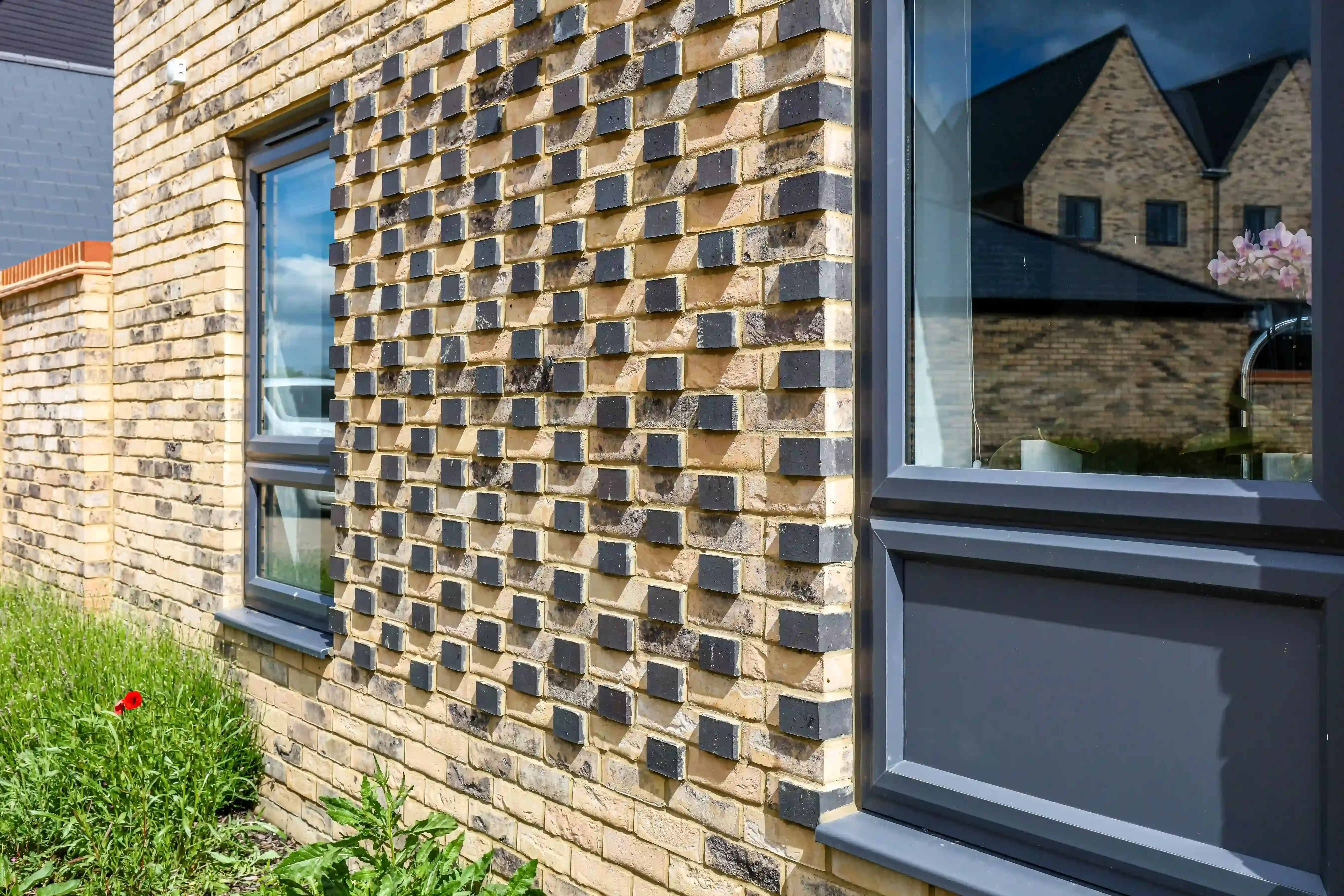 Lodge Lane Blue Bricks Detailing on House