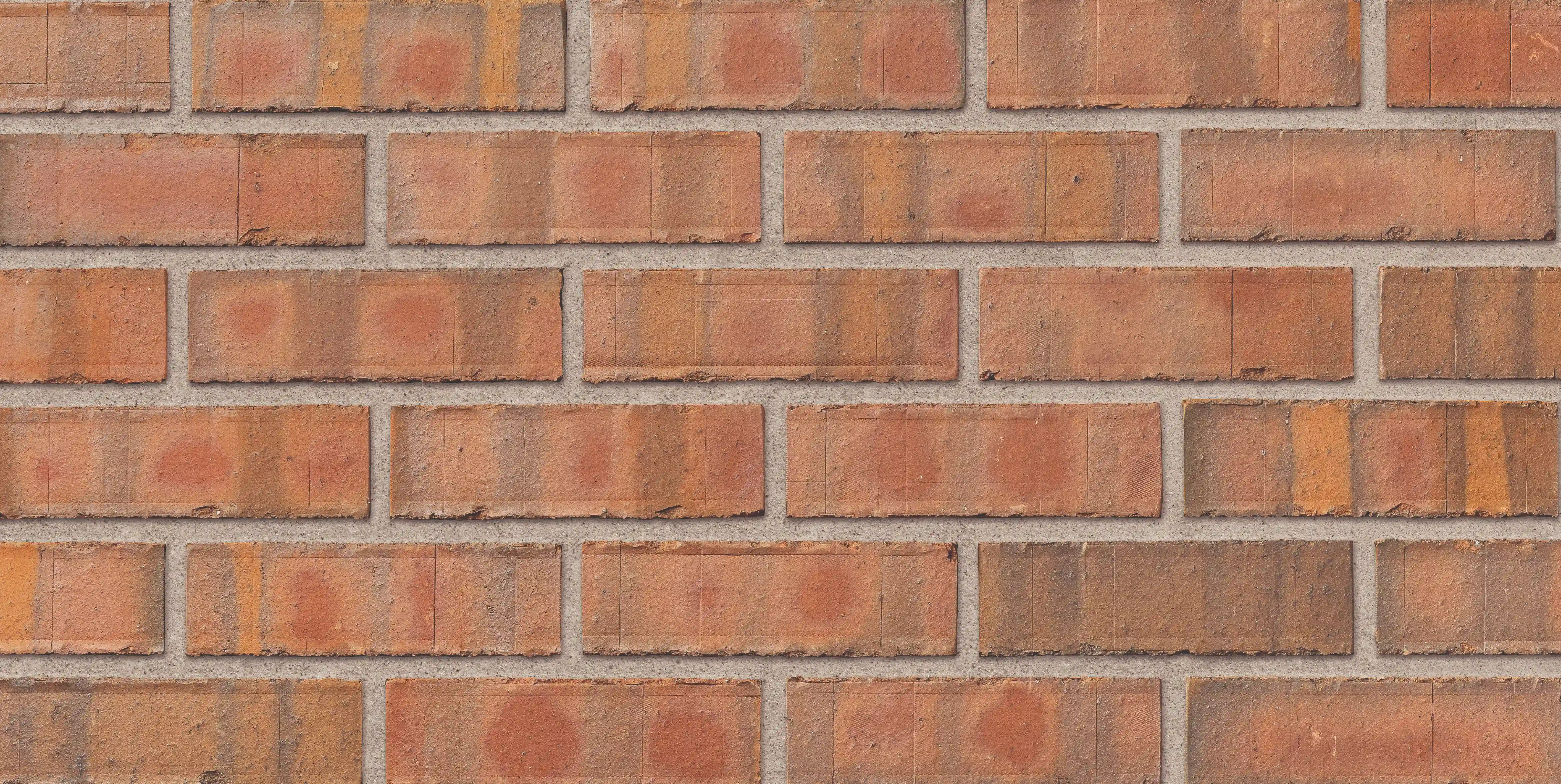 Ibstock A0298A New Priory Red Multi brick panel shot
