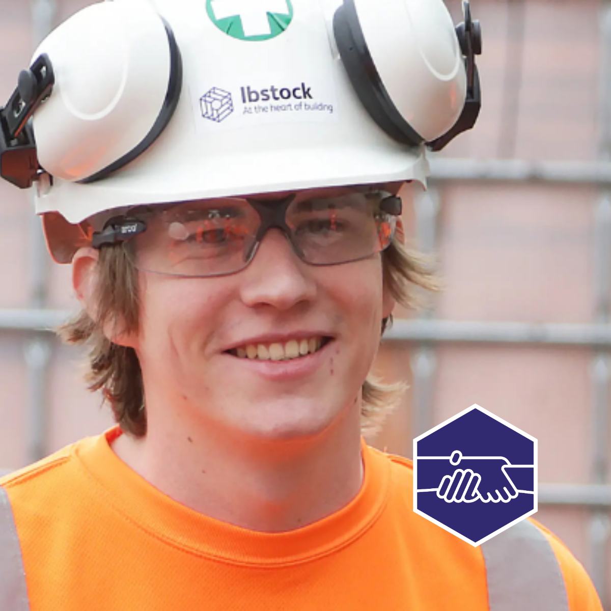Jarrad & Apprentices at Ibstock Throckley Factory. Male, young, PPE, factory.