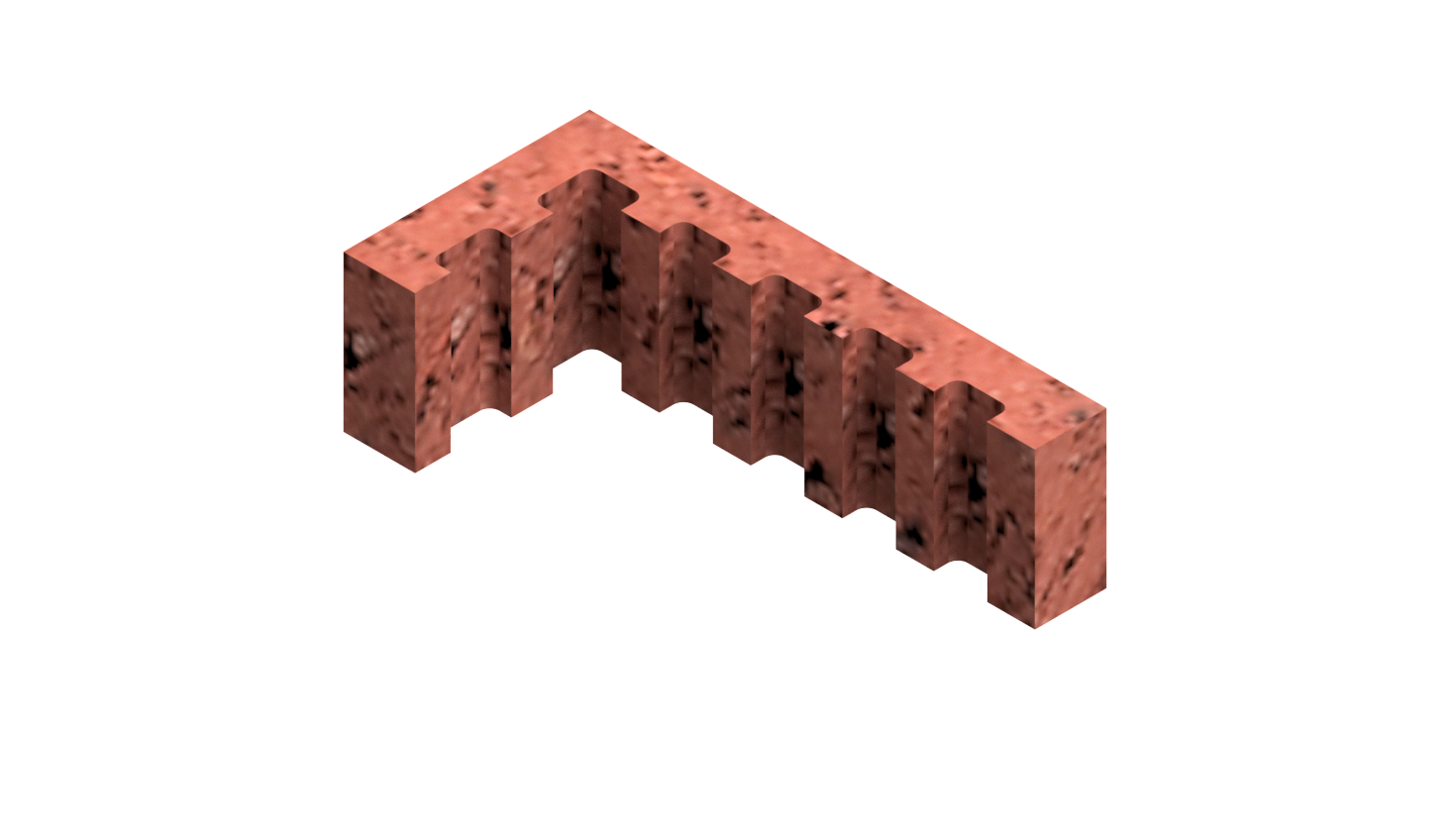 Rear perforated return brick slip