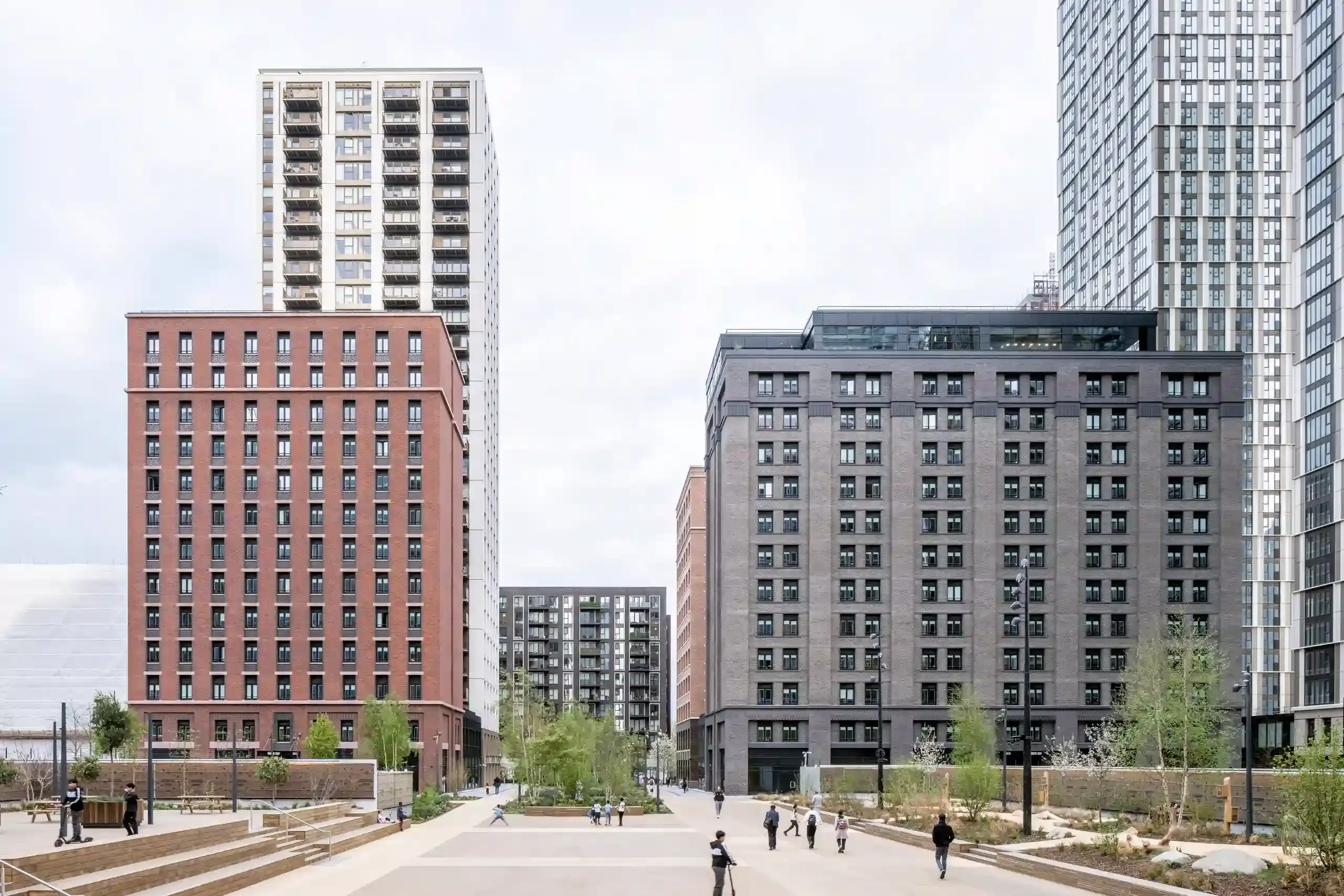 Canary Wharf, 3 and 15 West Lane - Ibstock Smooth Blue Bricks