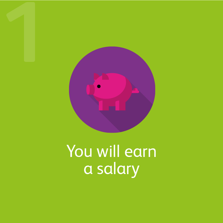 1 You will earn a salary