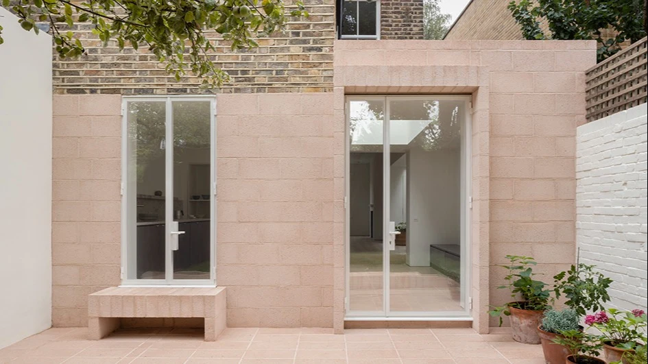 Architectural Masonry - Shot blasted, Straw - Home extension