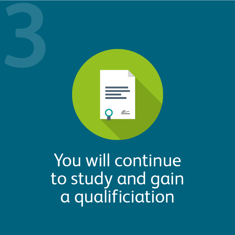 3 You will continue to study and gain a qualification