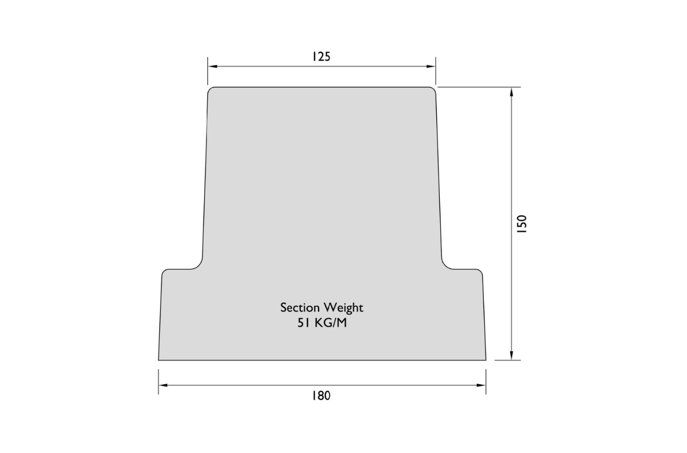 150Hx180W floor beam drawing