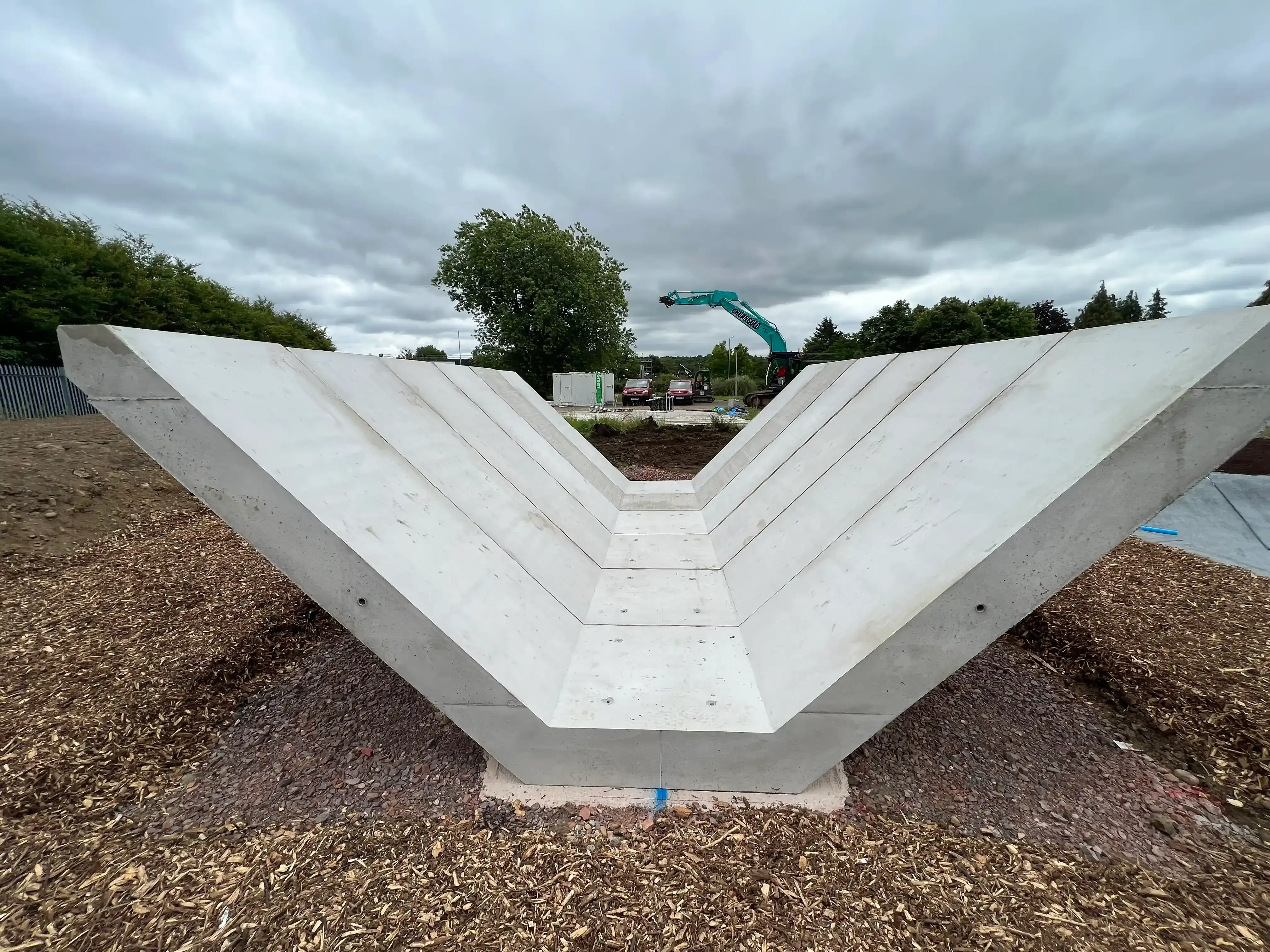 Bespoke concrete erosion control channel lining