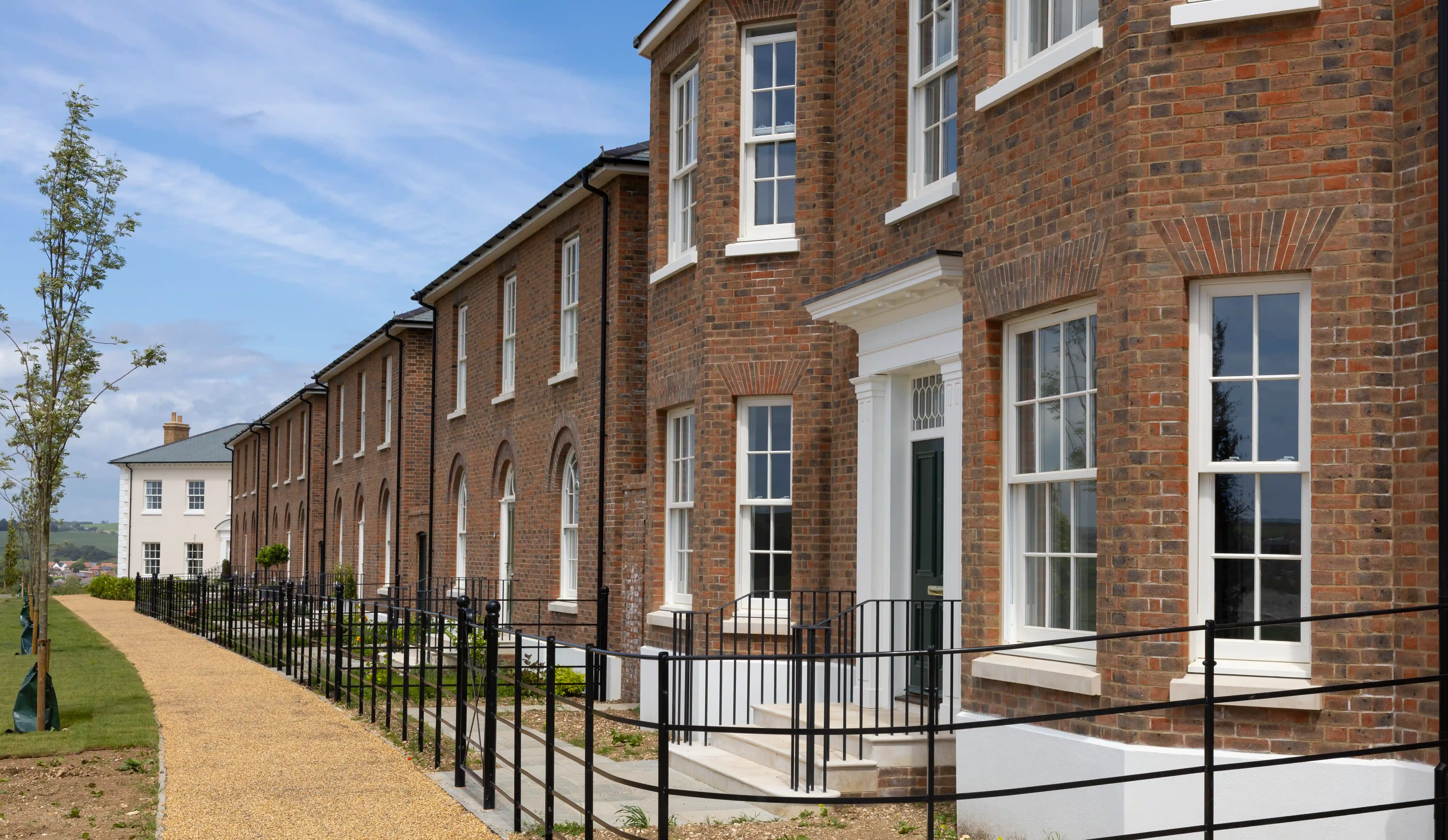 Ibstock Poundbury Garden Village - New Chailey Stock, Laybrook Orange Stock bricks