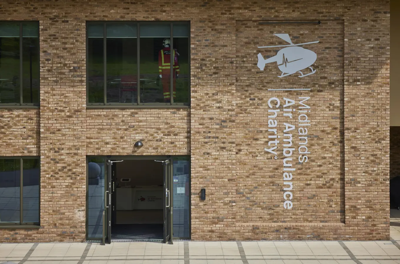 The Midlands Air Ambulance Cooksbridge Yellow Clamp Stock bricks