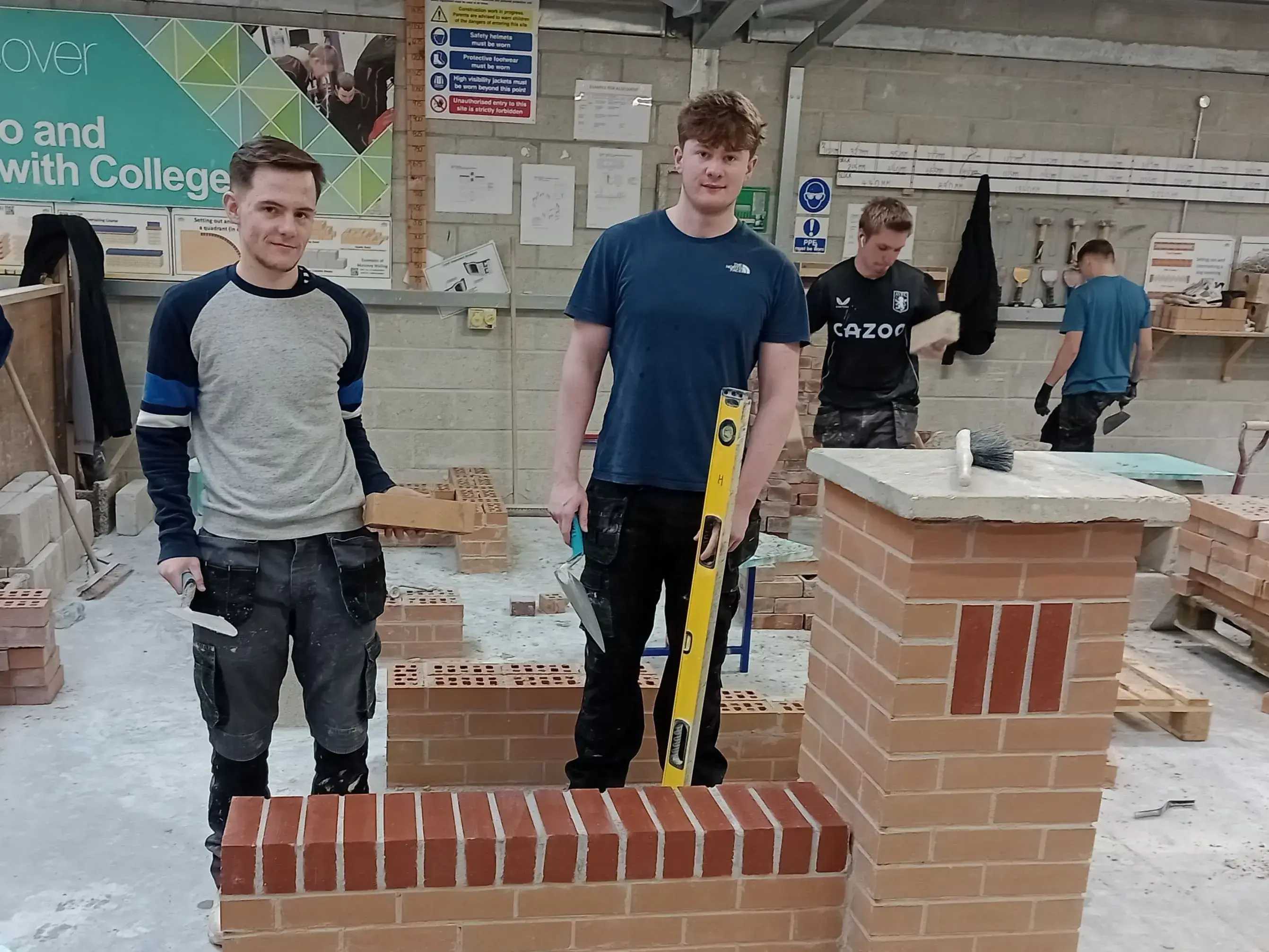 Students at Truro College, brick donation