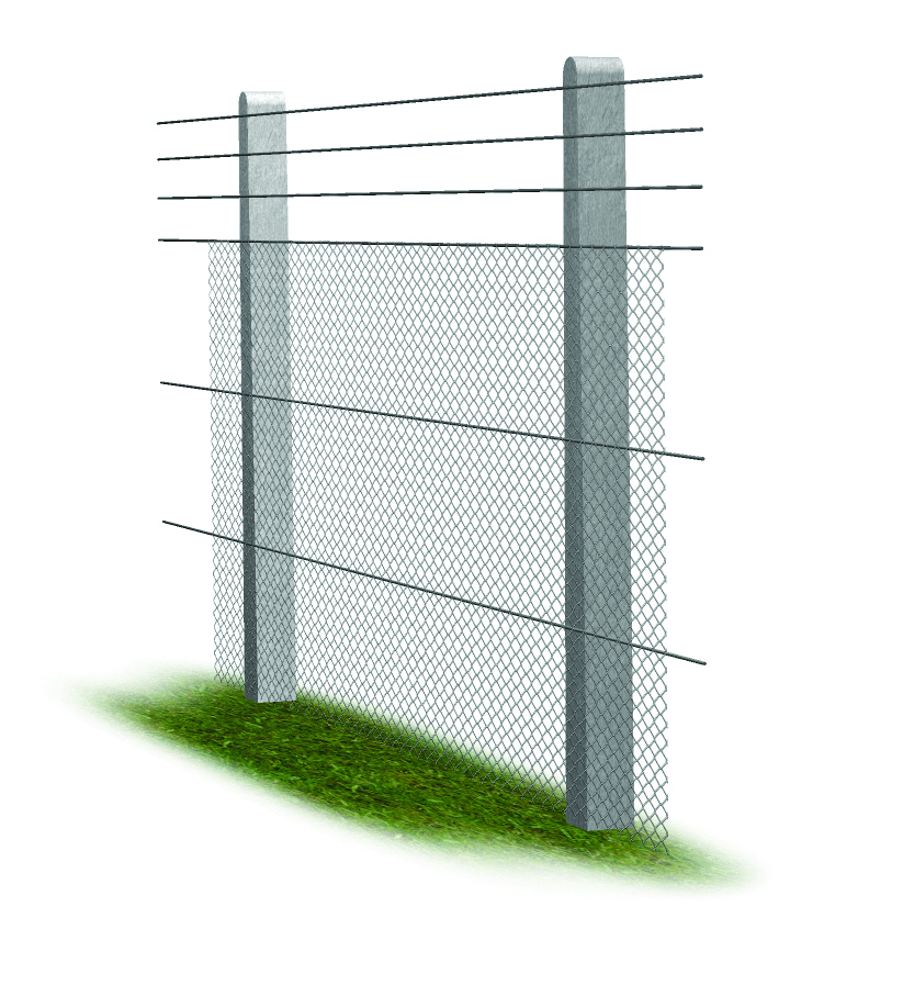Chainlink Straight Extended Top Gatepost Commercial Fencing Ibstock