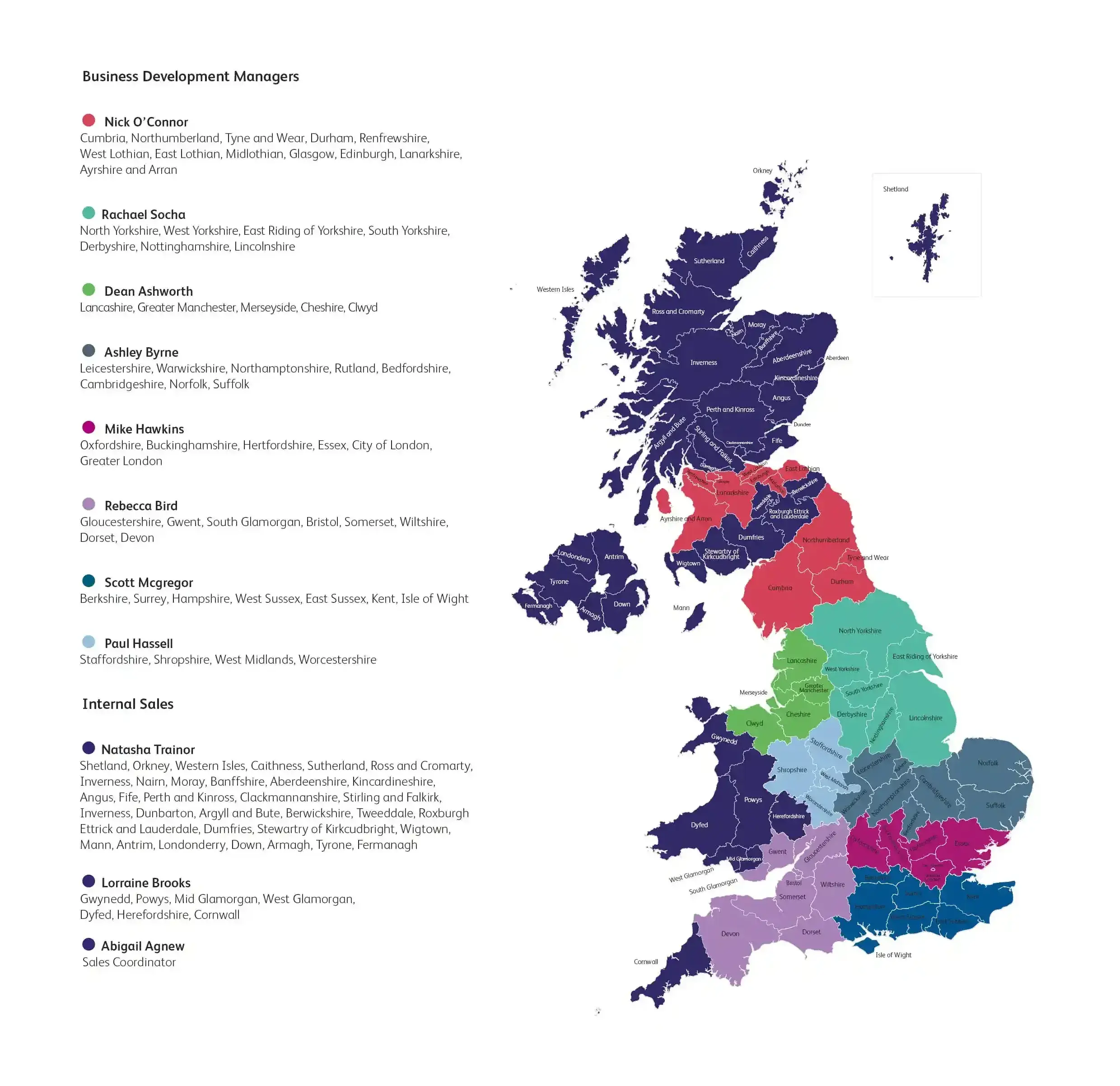 Ibstock Brick & Stone Builders Merchant Sales Map