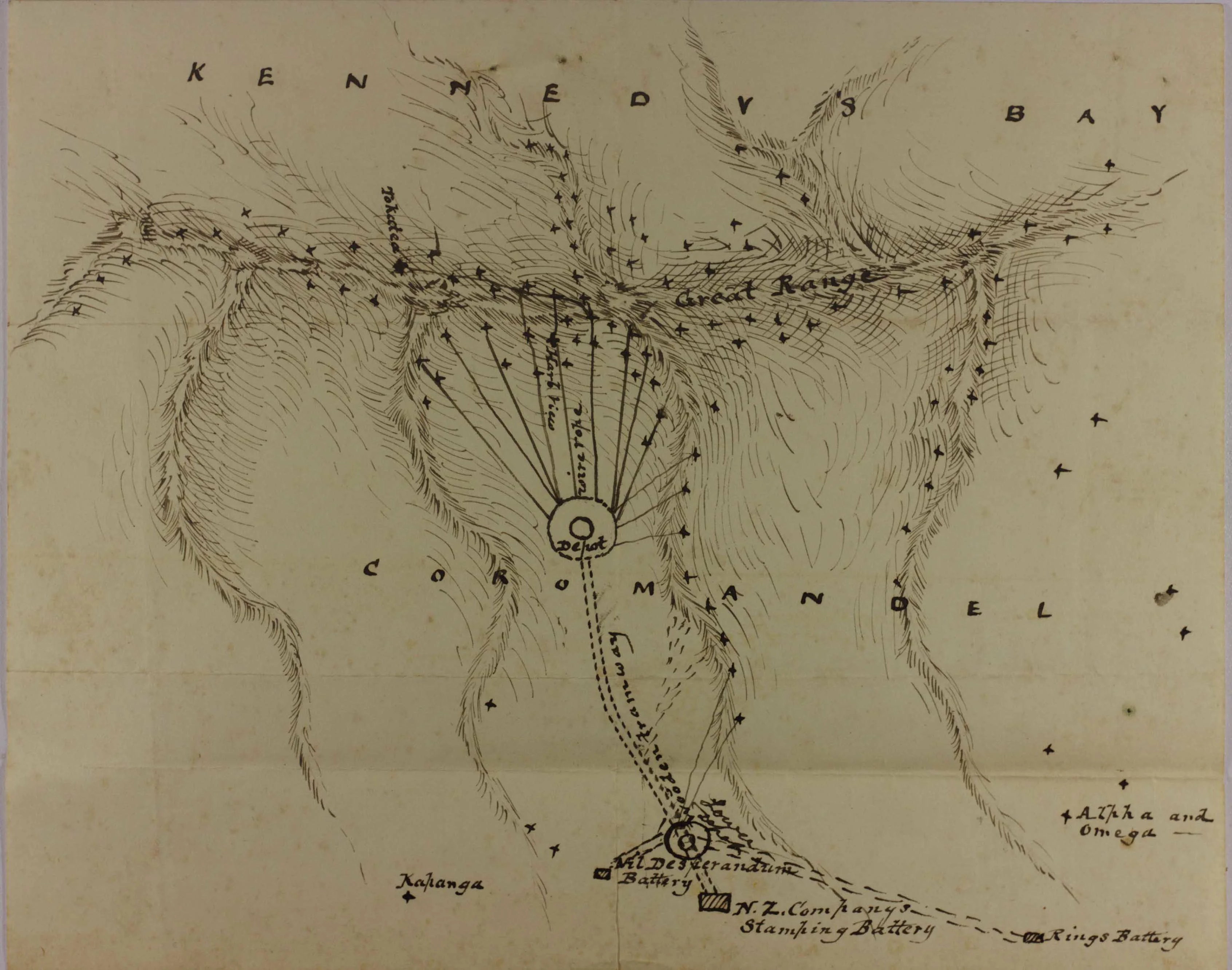 Digitised image of a sketched plan