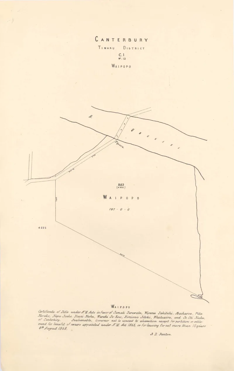 Reserve 882 - Waiporo - 1870