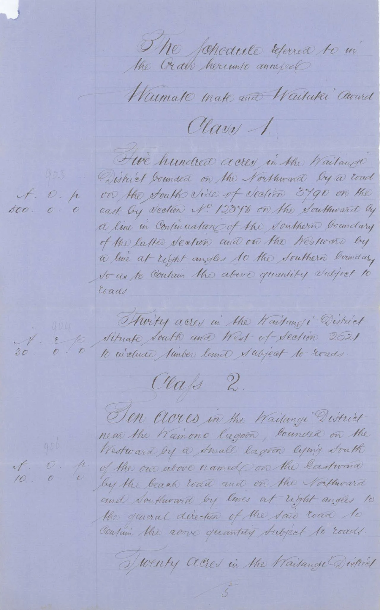 Descriptions - Sth Canterbury Native Land Court Reserves of 1868 - Page 5