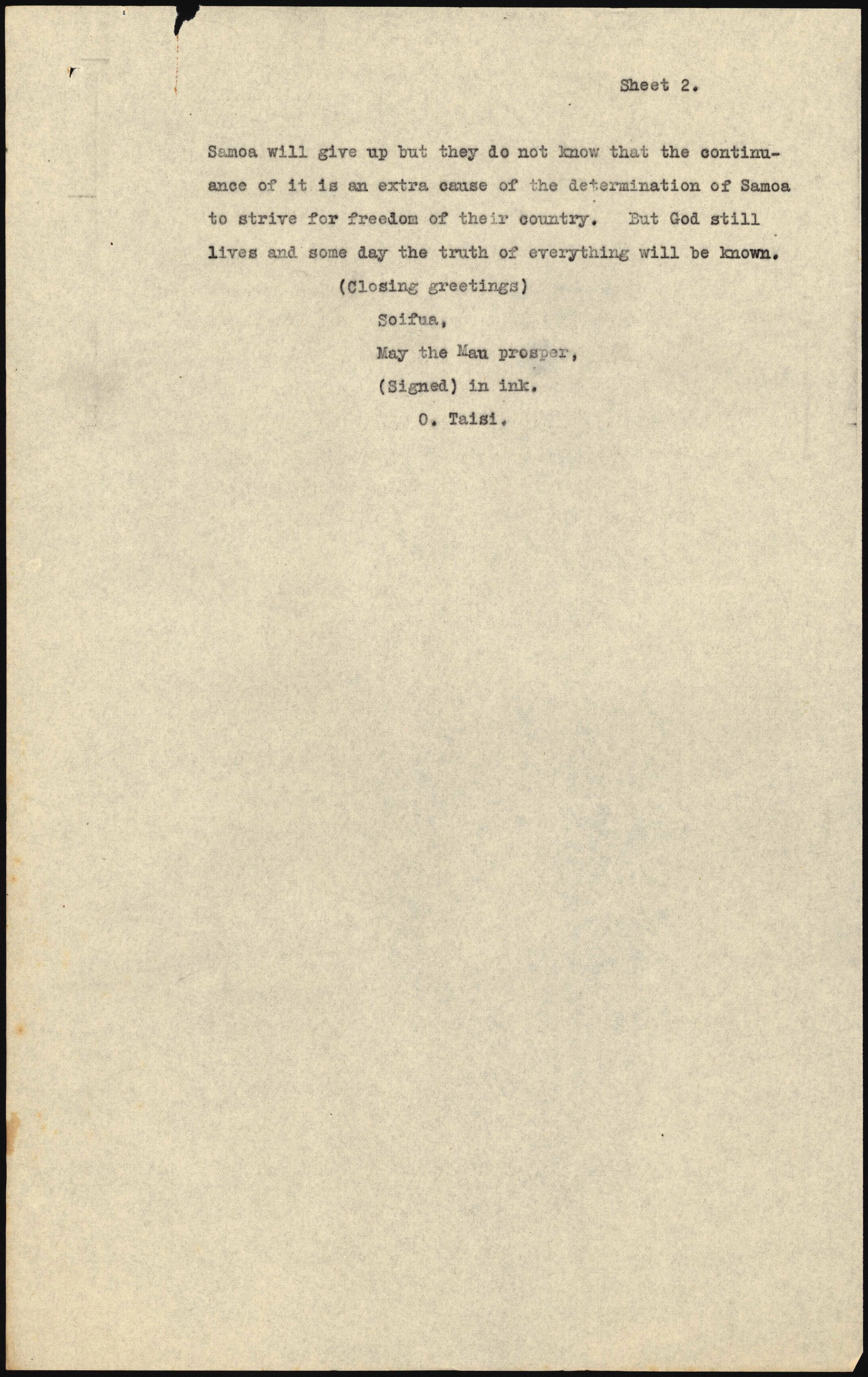 Image of an archival letter.