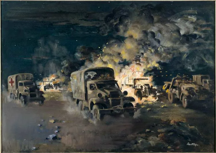 Peter McIntyre "The breakthrough, Minqar Qa'im, 27-28 June 1942