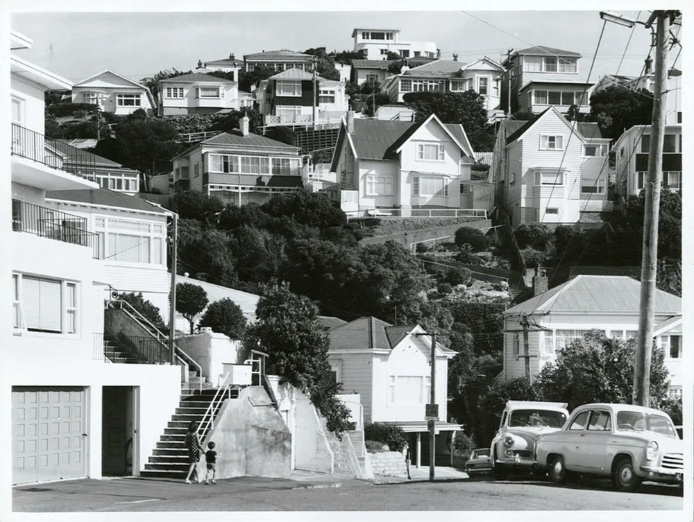 Hillside dwellings Mount Victoria, Wellington