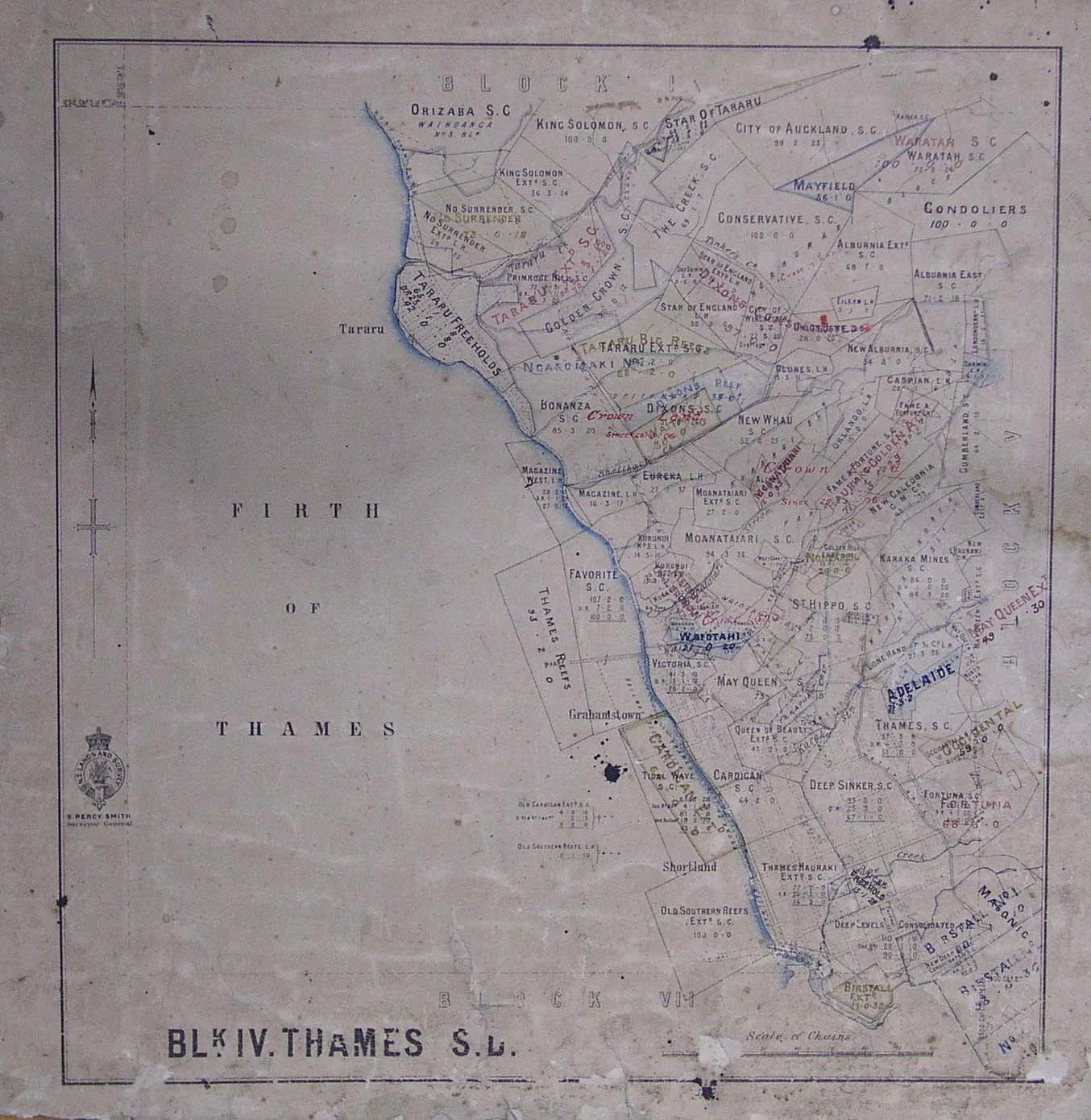 Plan showing Thames coastline