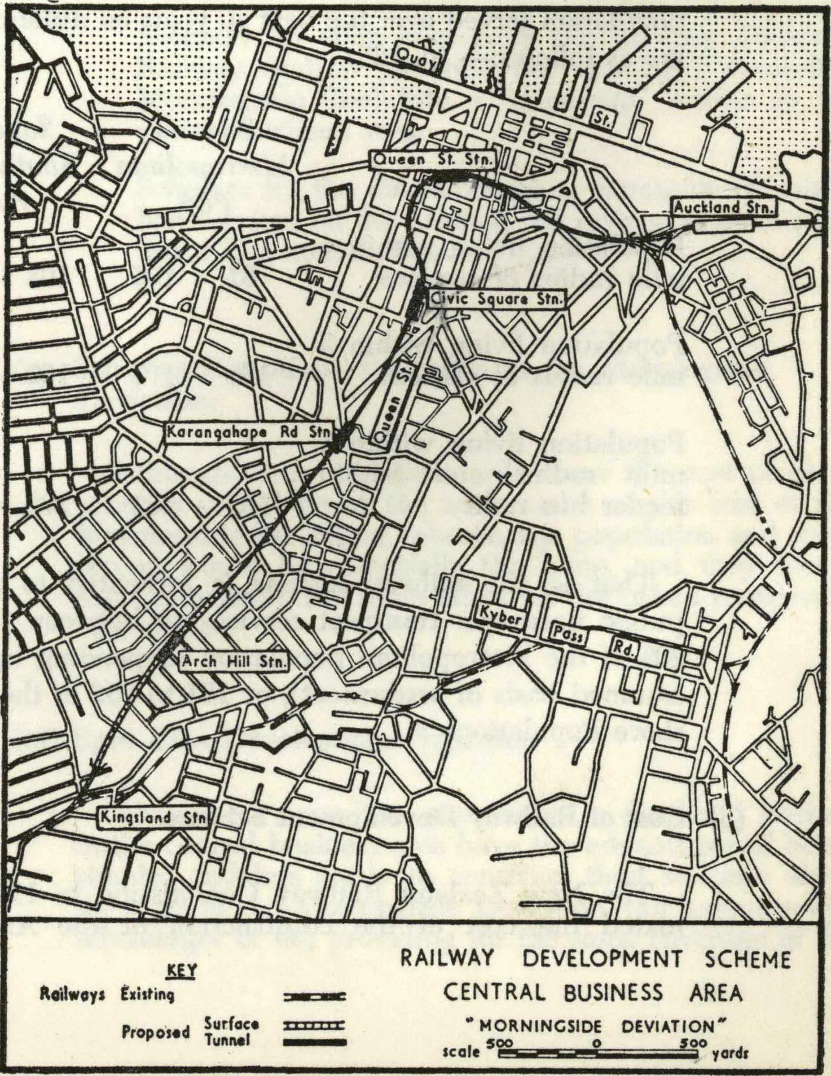 A map showing the proposed route for Morningside deviation