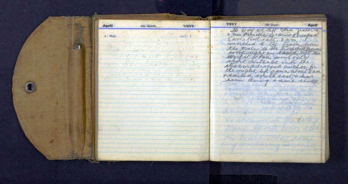Alexander Mee's War Diary 4 and 5 April 1917