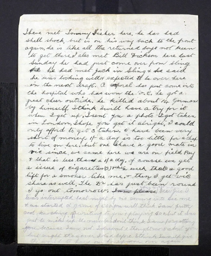 Alexander Mee letters to Jessie - 8 August 1917 - Page 2