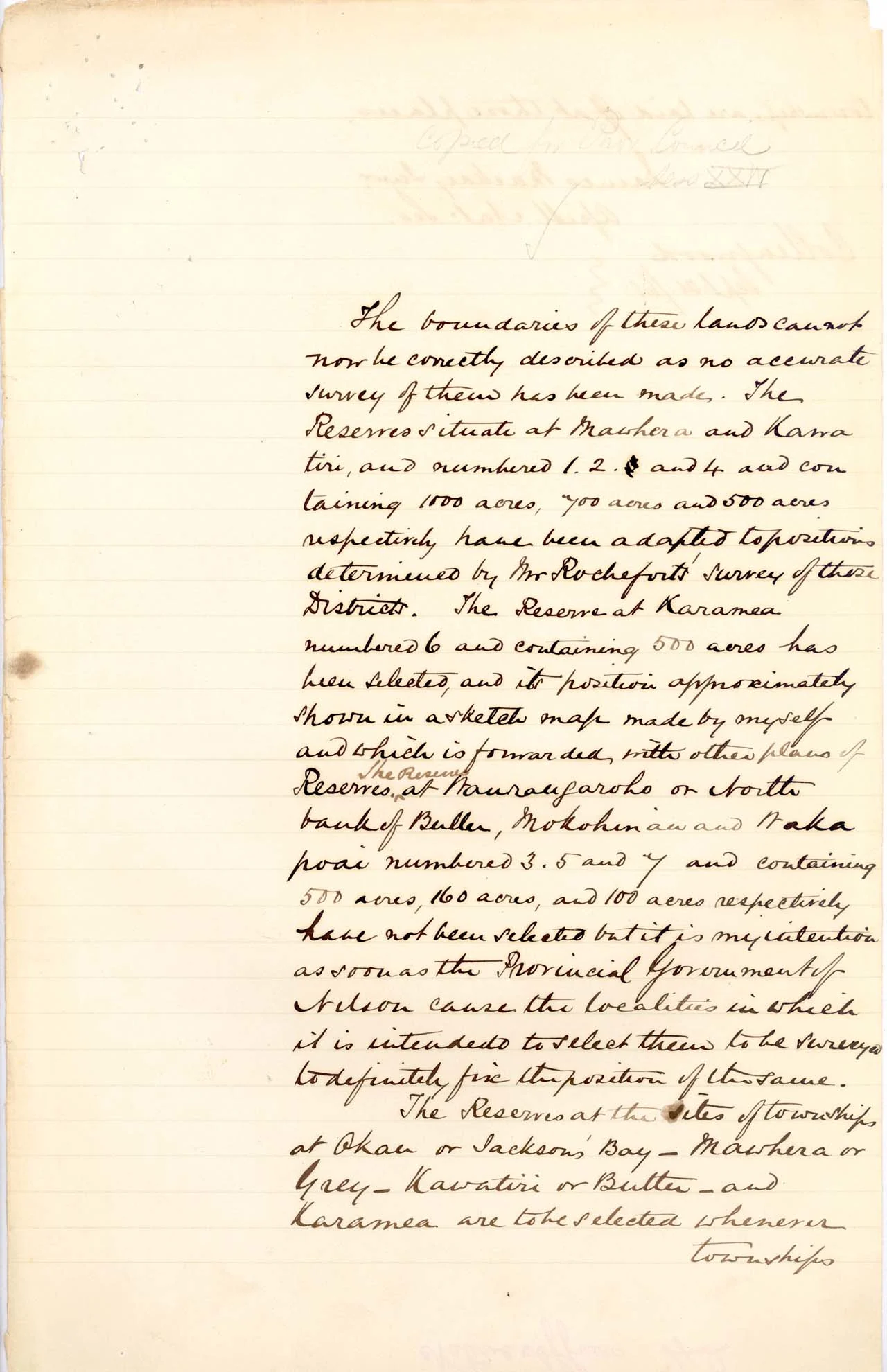 Boundaries of Poutini Maori Purchase - 1861 - Page 1