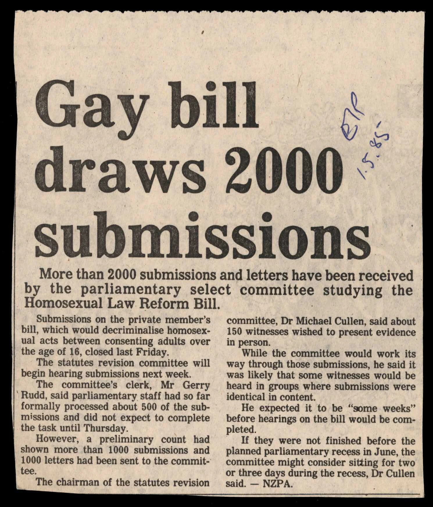 Old newspaper clipping