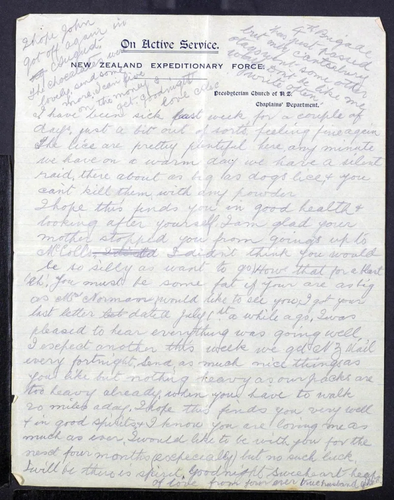 Alexander Mee's Letters to Jessie - 31 August 1917 - Page 3