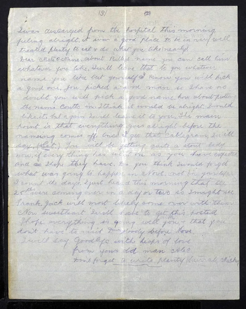 Alexander Mee's letters to Jessie - 8 August 1917 - Page 3