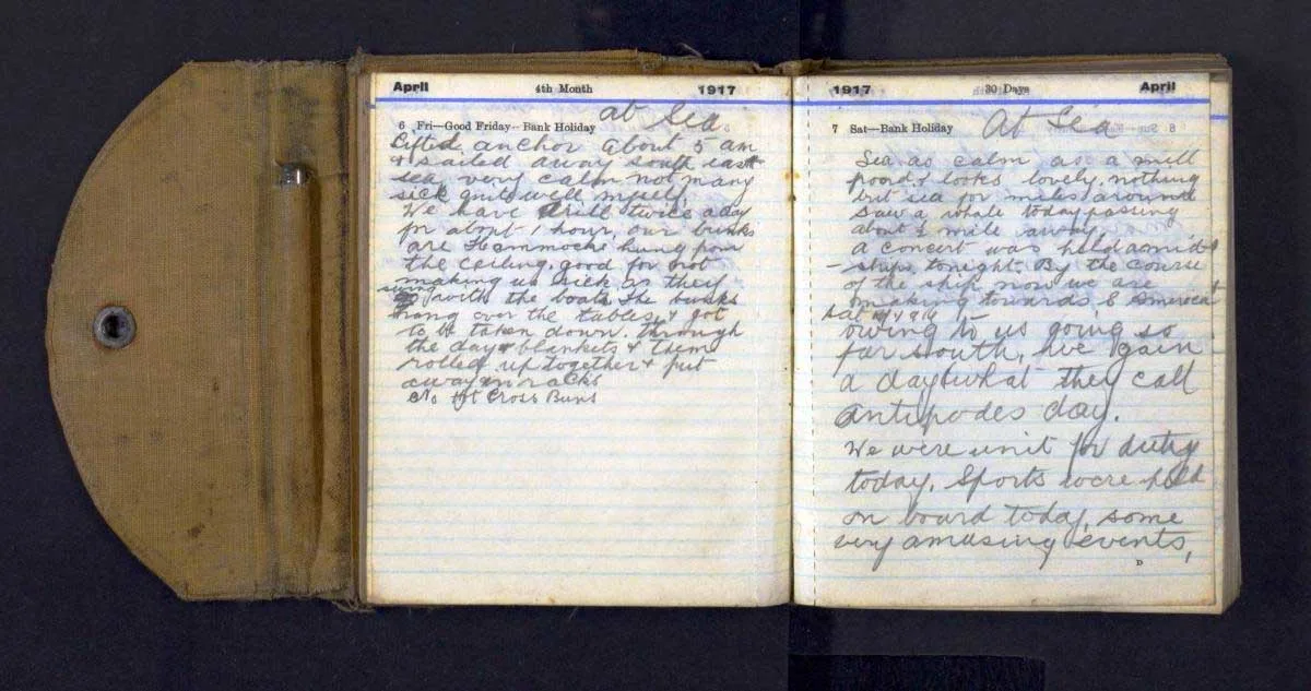 Alexander Mee's War Diary 6 and 7 April 1917