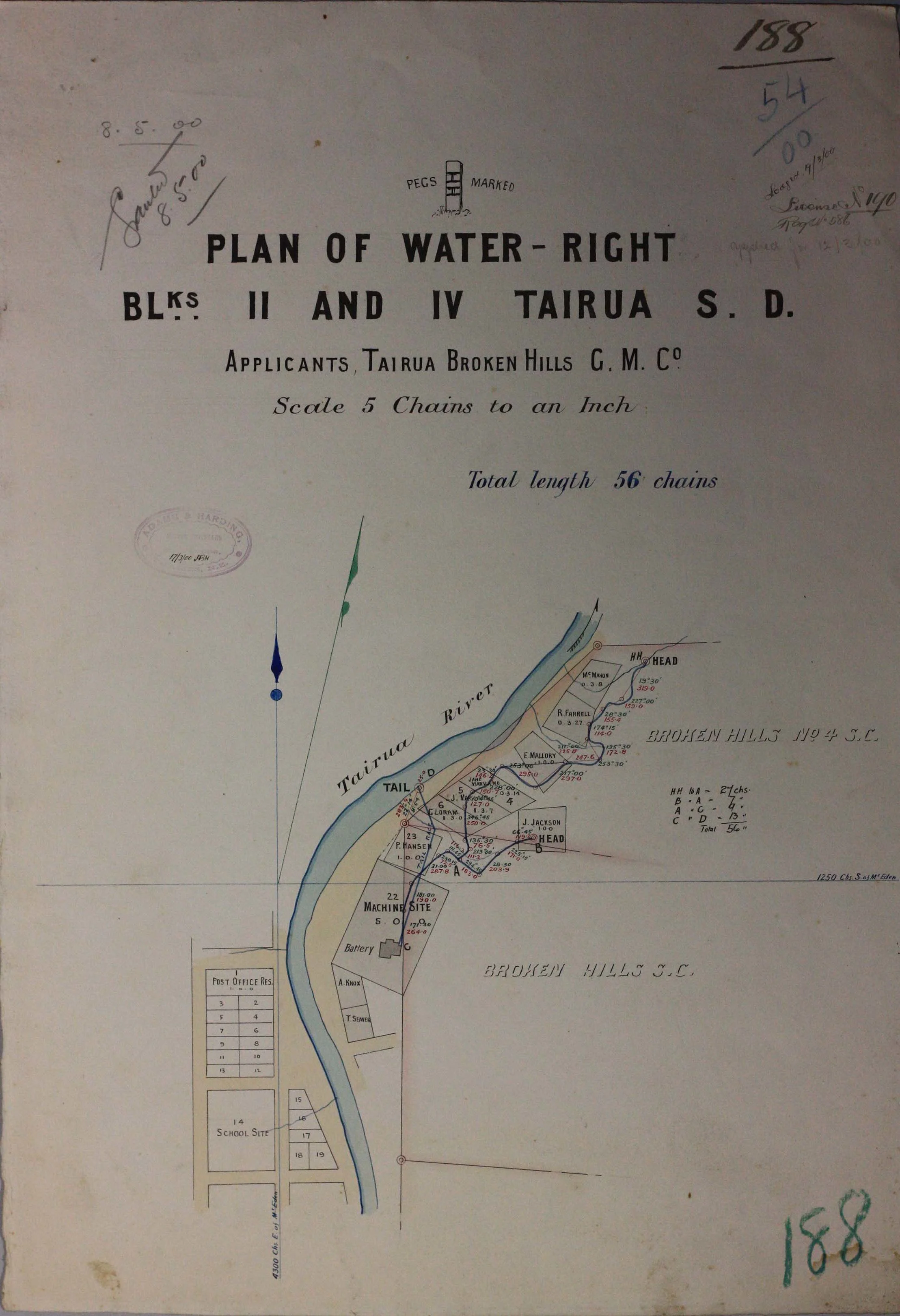 Plan showing Tairua River