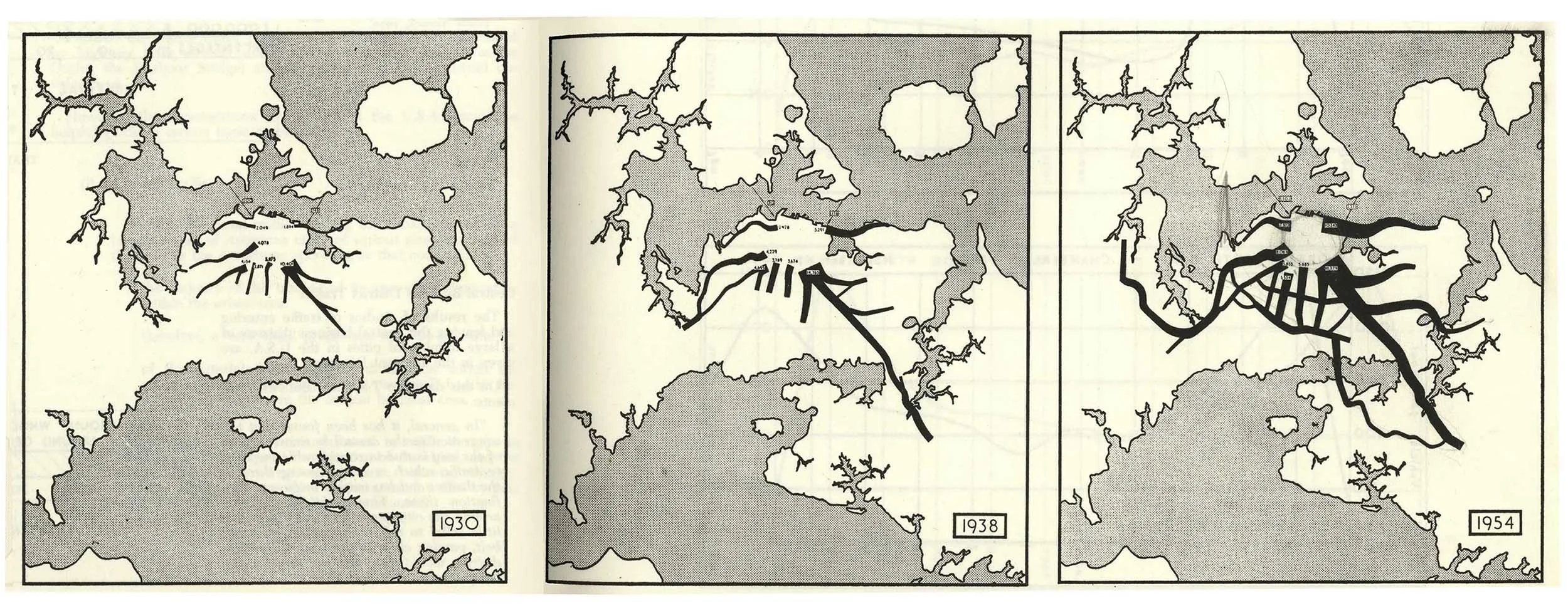 A map showing average daily traffic flows in Auckland