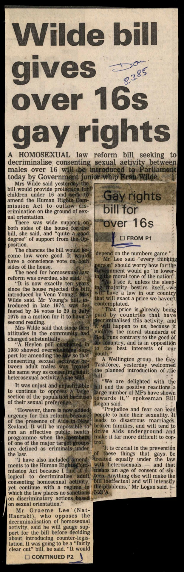 Old newspaper clipping