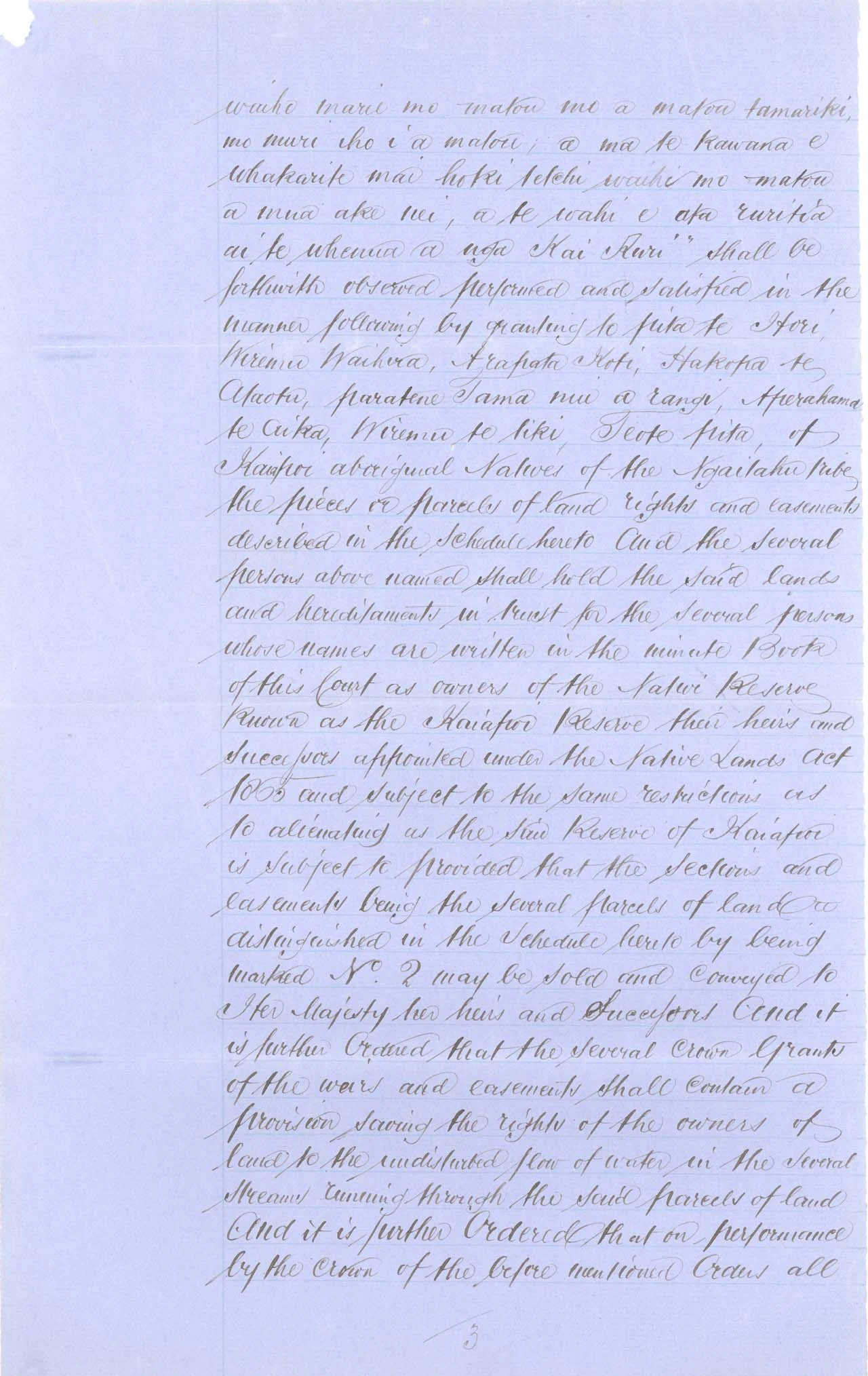 Descriptions - Kaiapoi Reserves Awarded in 1868 - Page 3